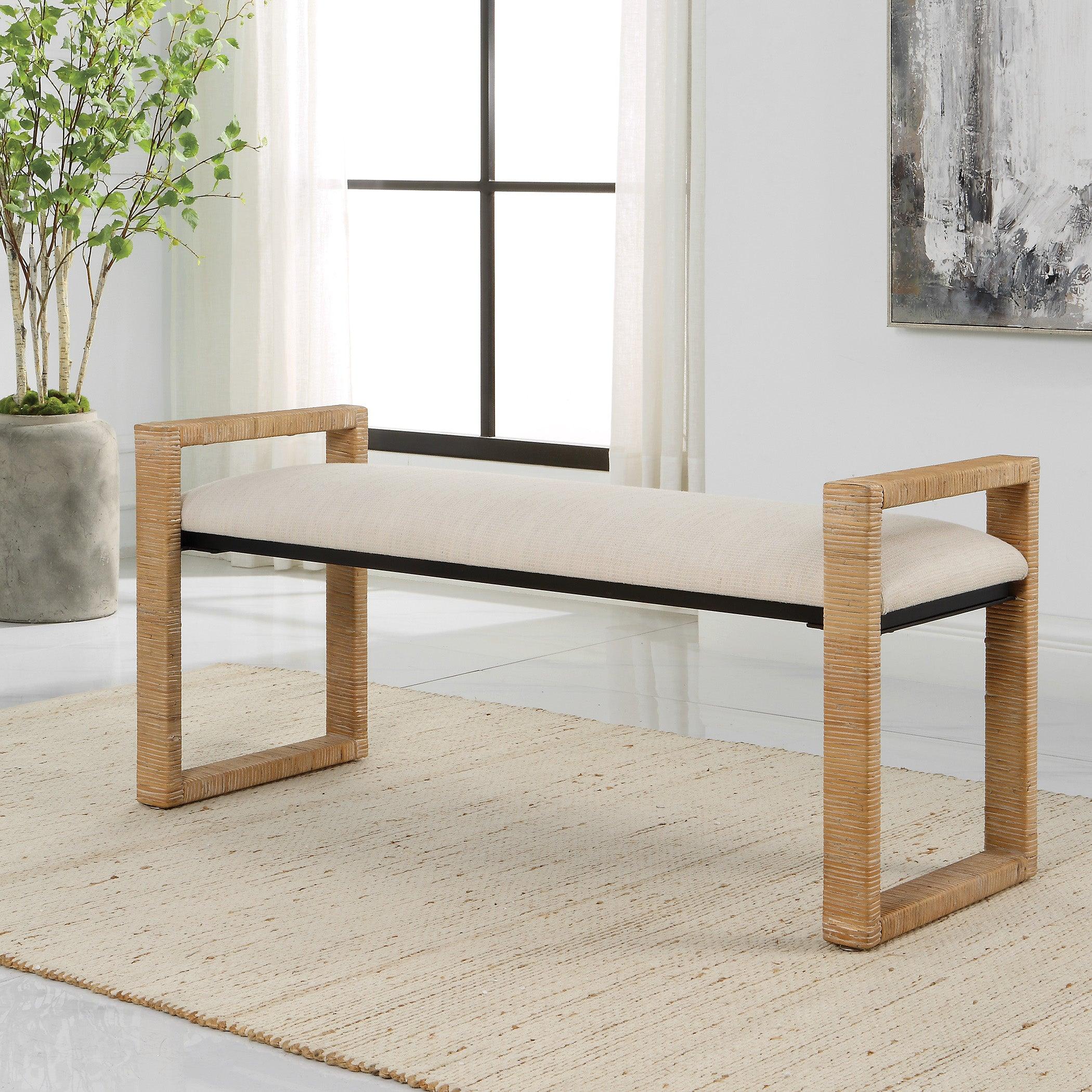Areca Coastal Rattan Bench - Remutear