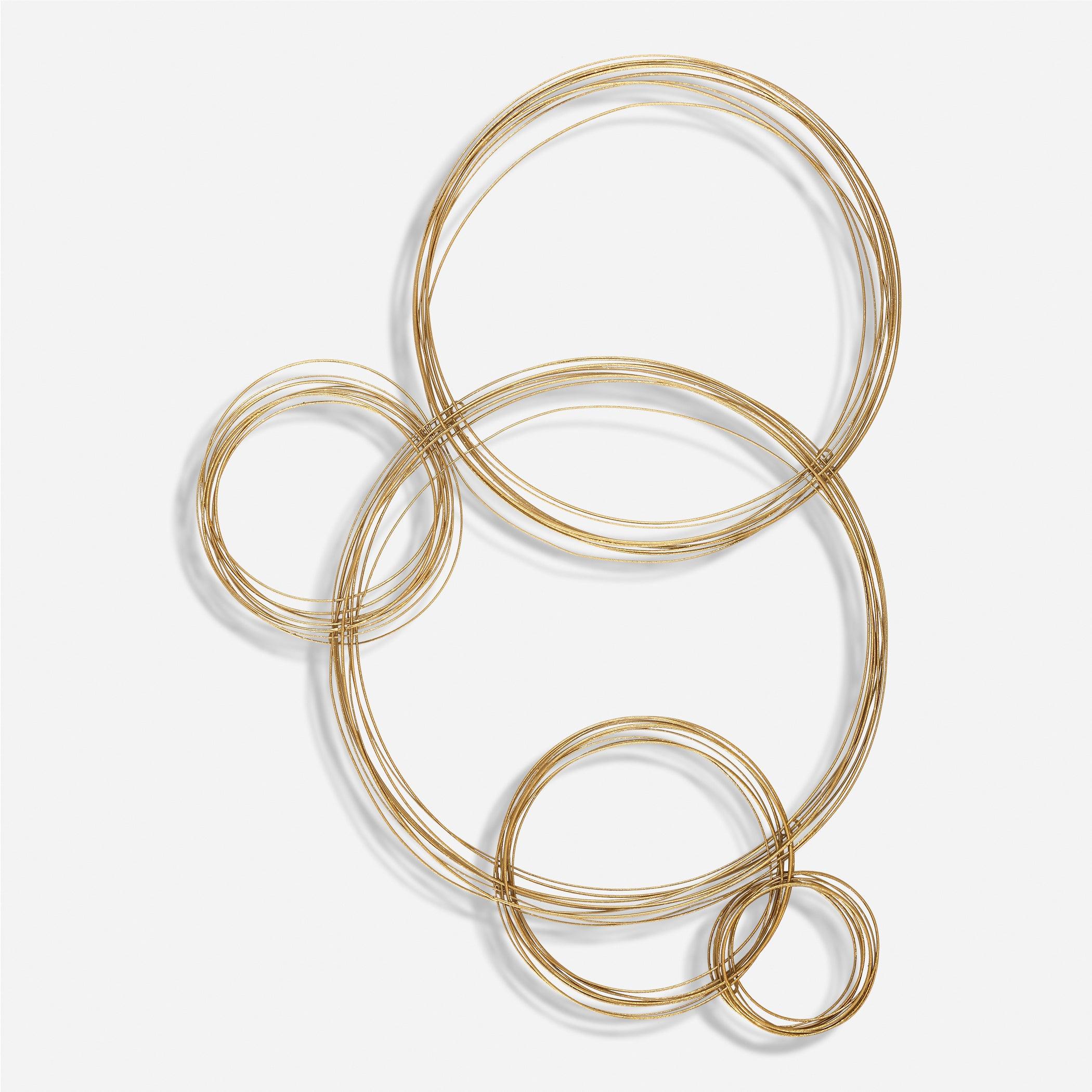 Golden Bubbles Metal Wall Decor - Remutear