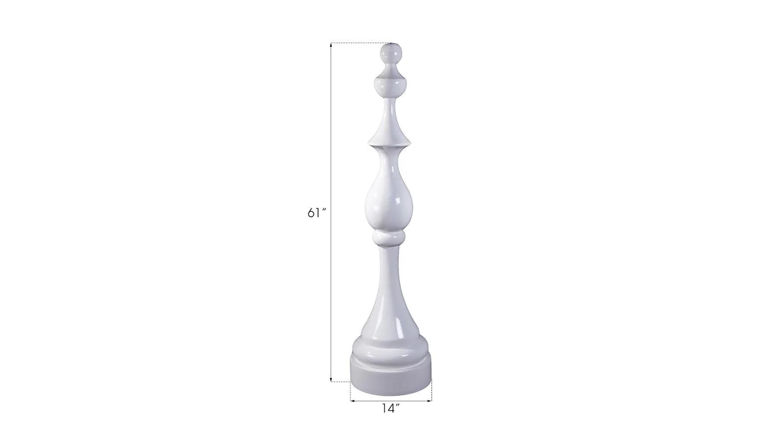 Check Mate Sculpture, White - Remutear