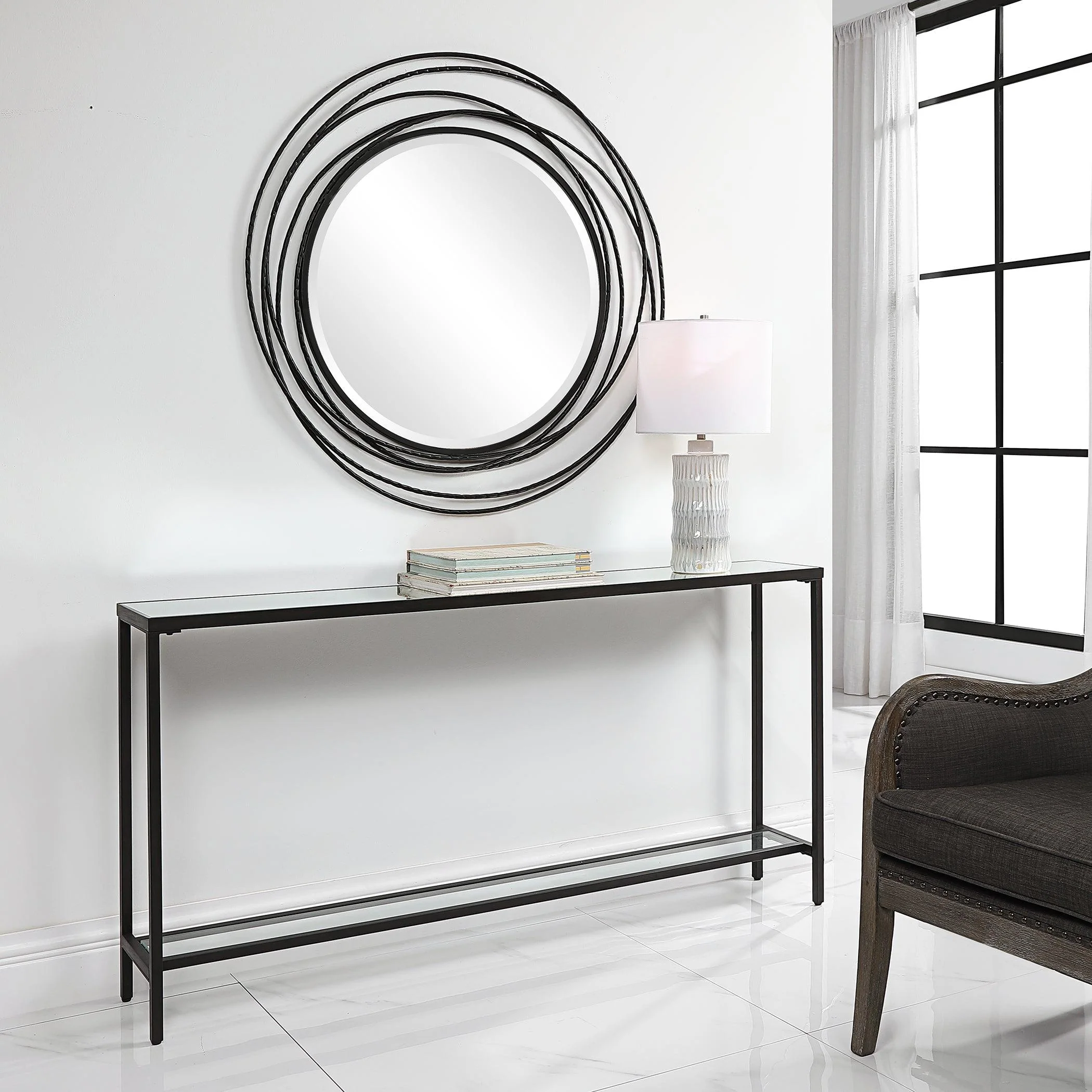 HAYLEY BLACK CONSOLE TABLE - Remutear