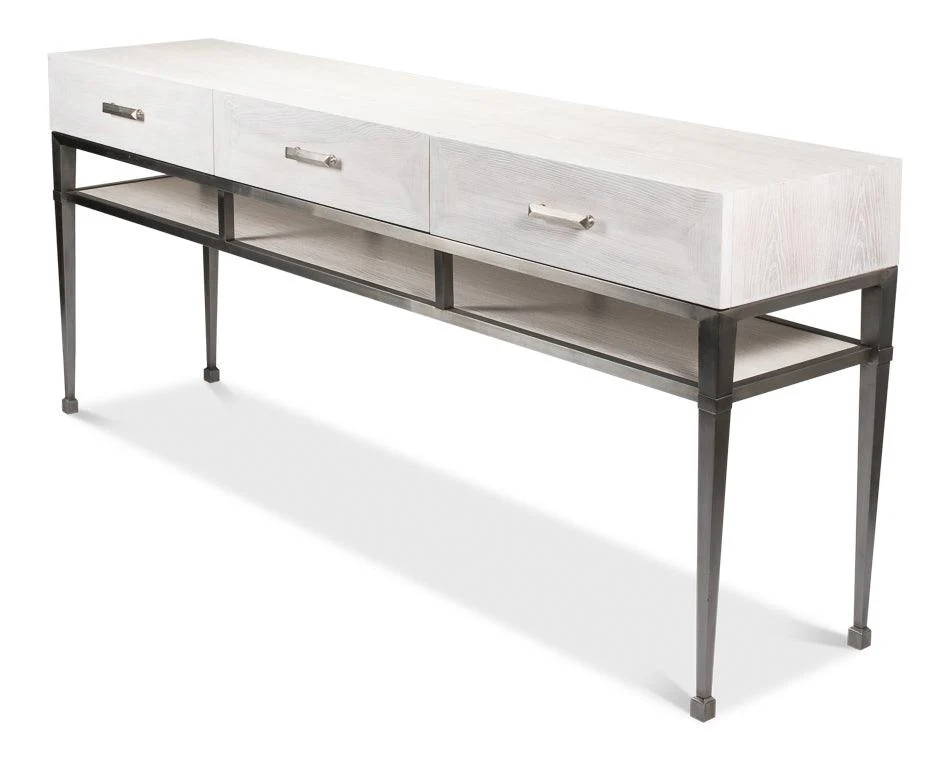 Soho Media Console - Whitewash White - Remutear
