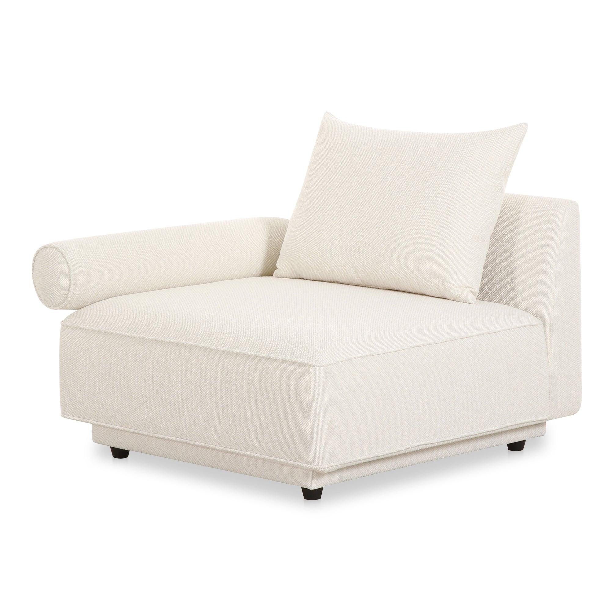 Rosello Left Arm Facing Chair White - Remutear