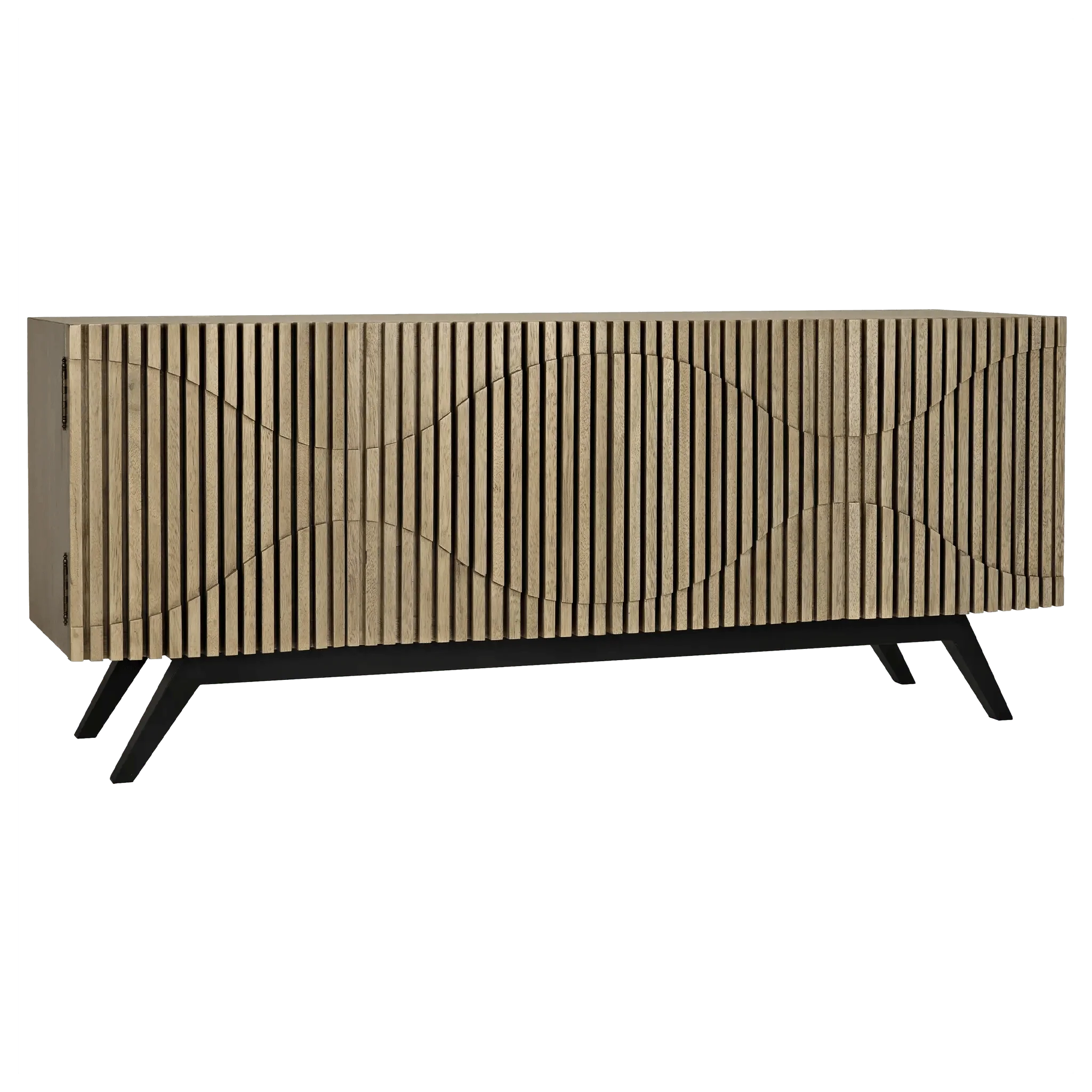 Illusion Sideboard with Steel Base, Bleached Walnut - Remutear