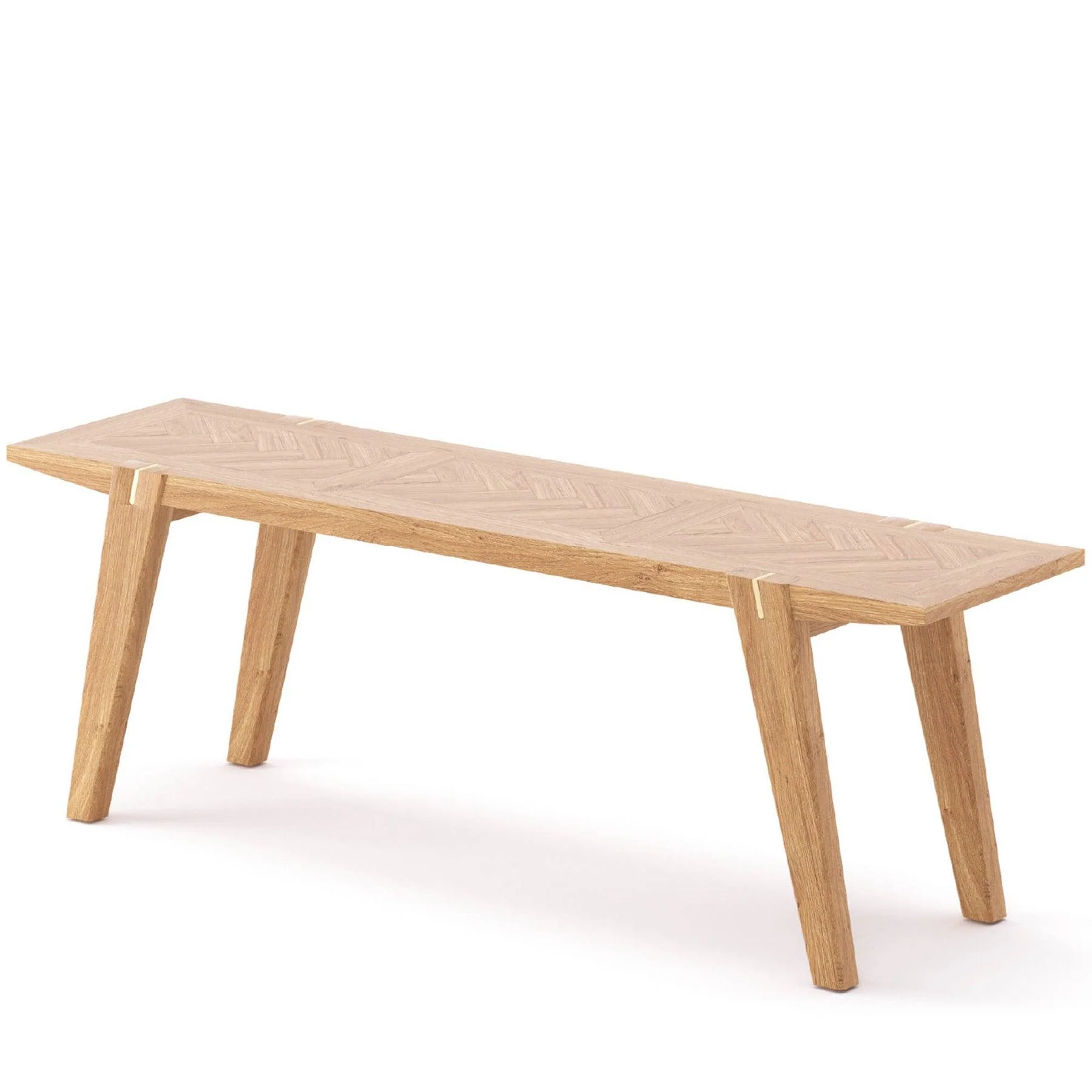 Colton Large Dining Bench w/ Brass - Remutear