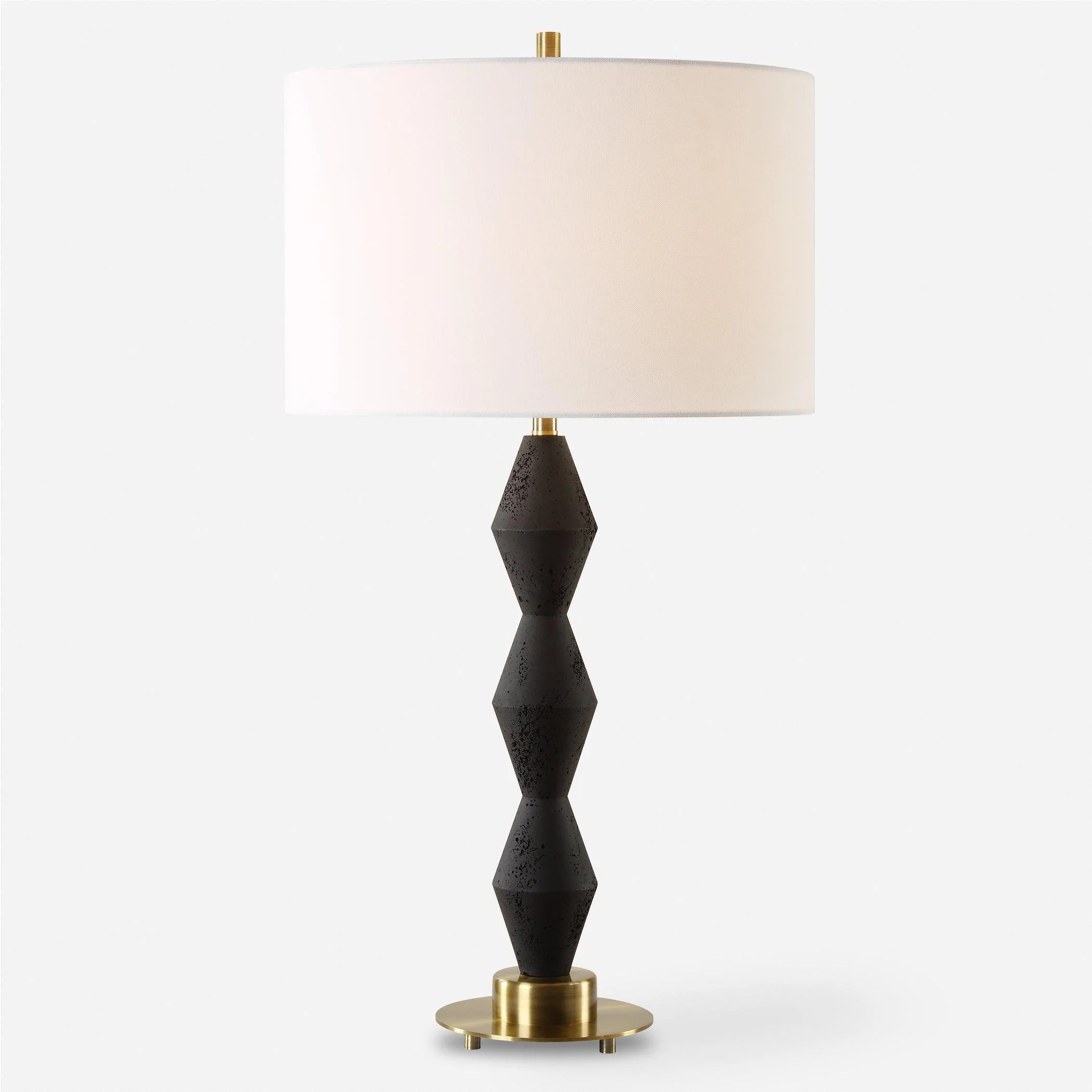 Threefold Black Stone Table Lamp - Remutear