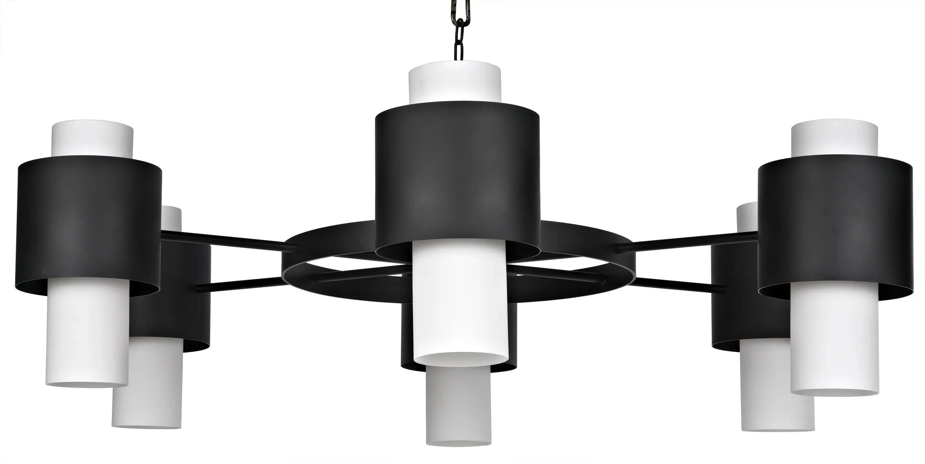 Socrates Chandelier, Steel with Black Finish - Remutear