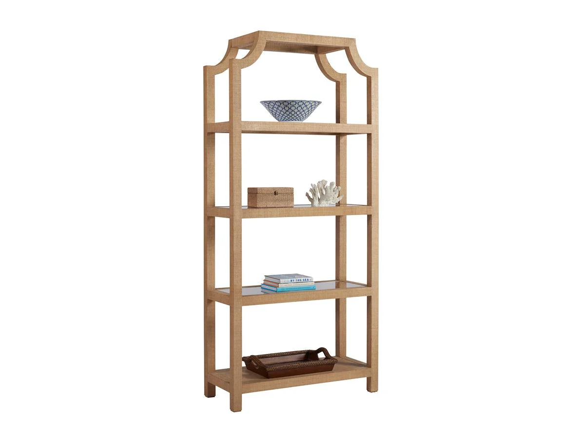 Newport Beachcomber Raffia Etagere - Remutear