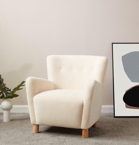 CAREY FAUX SHEARLING ACCENT CHAIR - Remutear