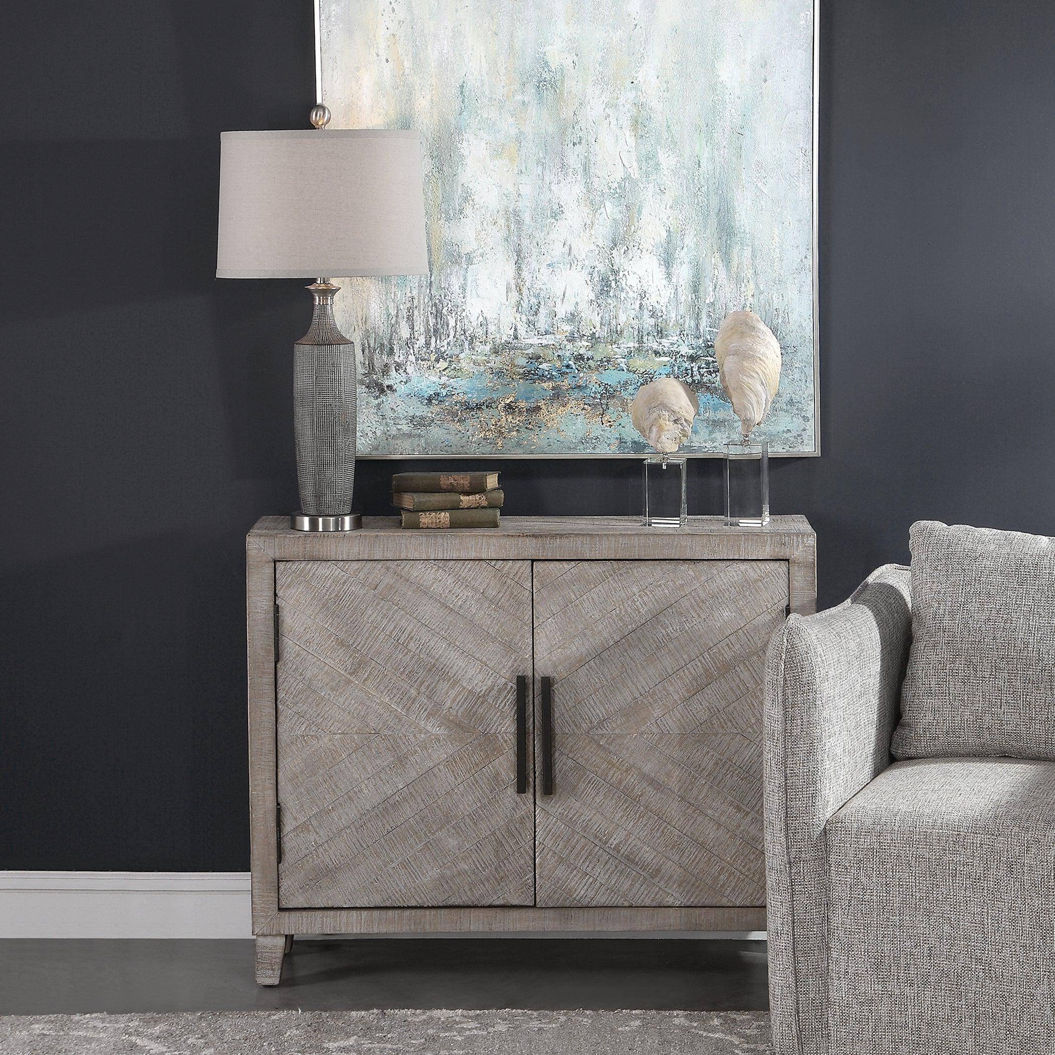 Adalind White Washed Accent Cabinet - Remutear