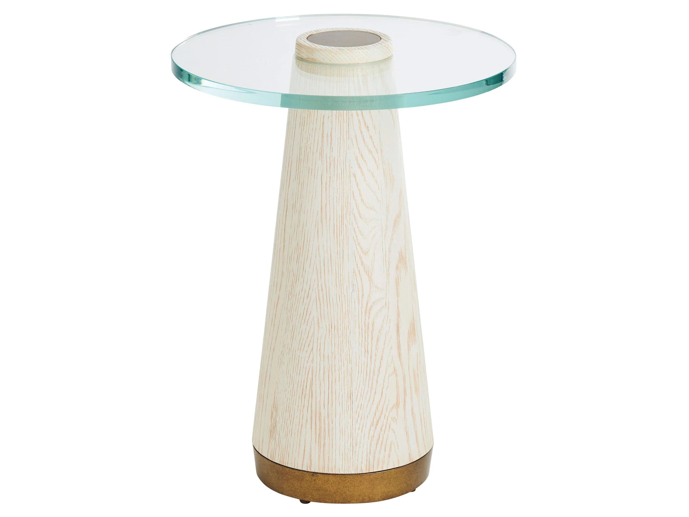 Carmel Castlewood Glass Top Accent Table - Remutear