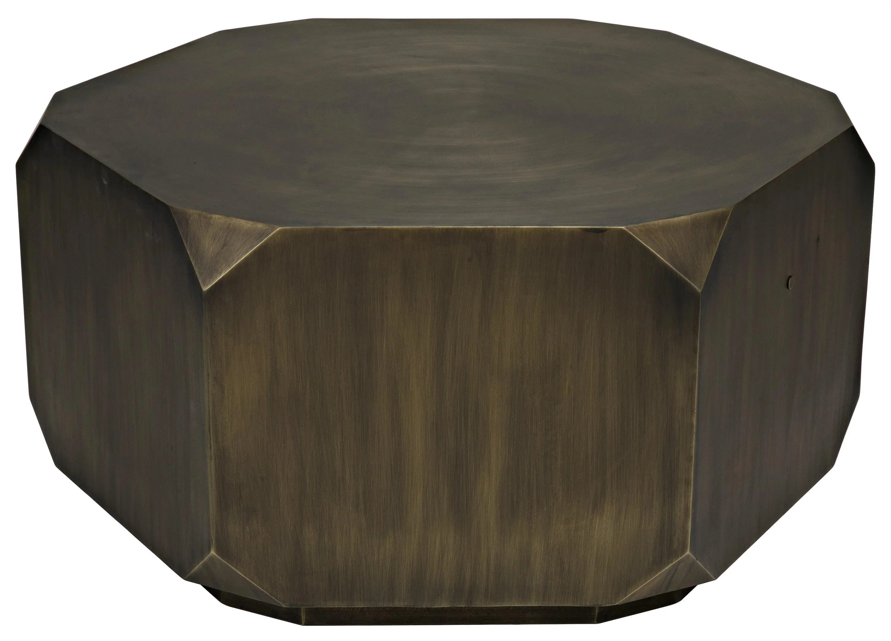 Tytus Coffee Table, Steel with Aged Brass Finish - Remutear