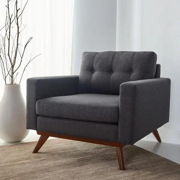 GNEISS MODERN LINEN ARM CHAIR - Remutear