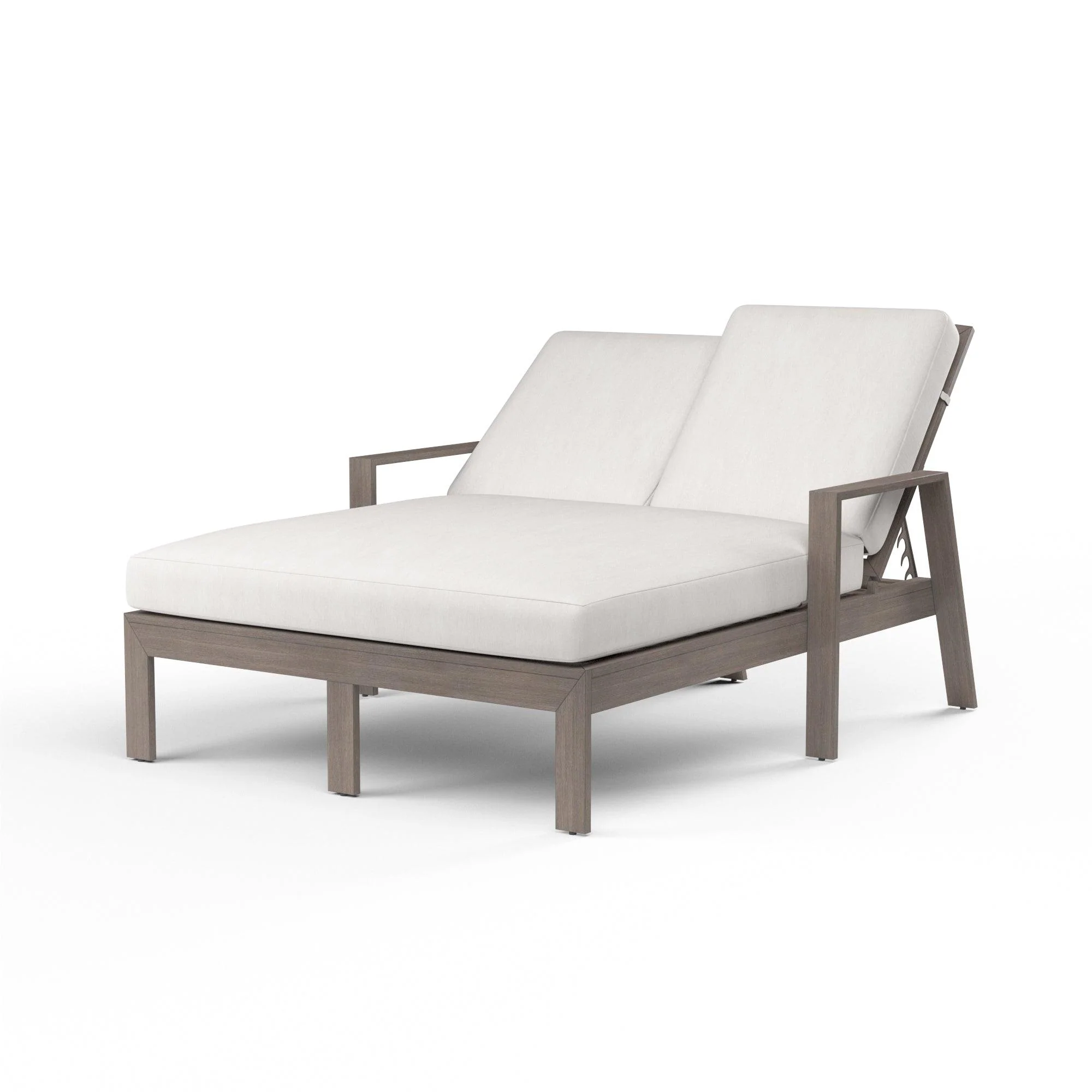 Laguna Double Chaise Lounge in Canvas Flax, No Welt - Remutear