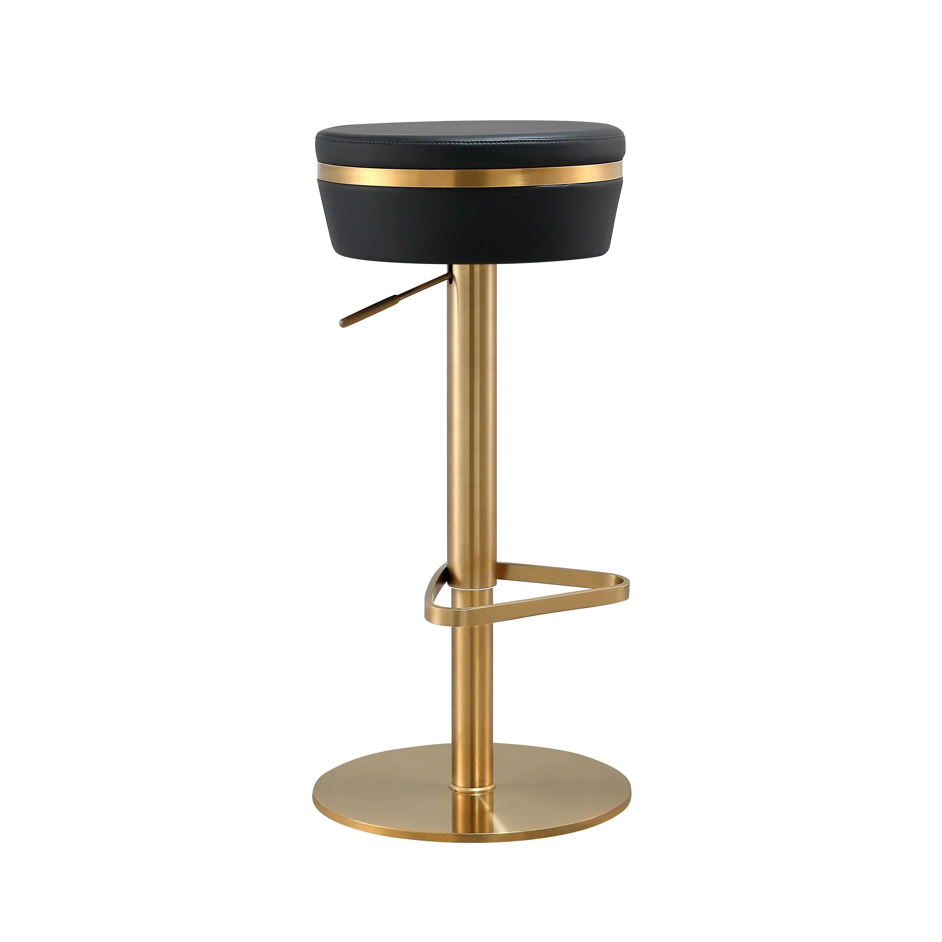 Astro Black and Gold Adjustable Stool - Remutear