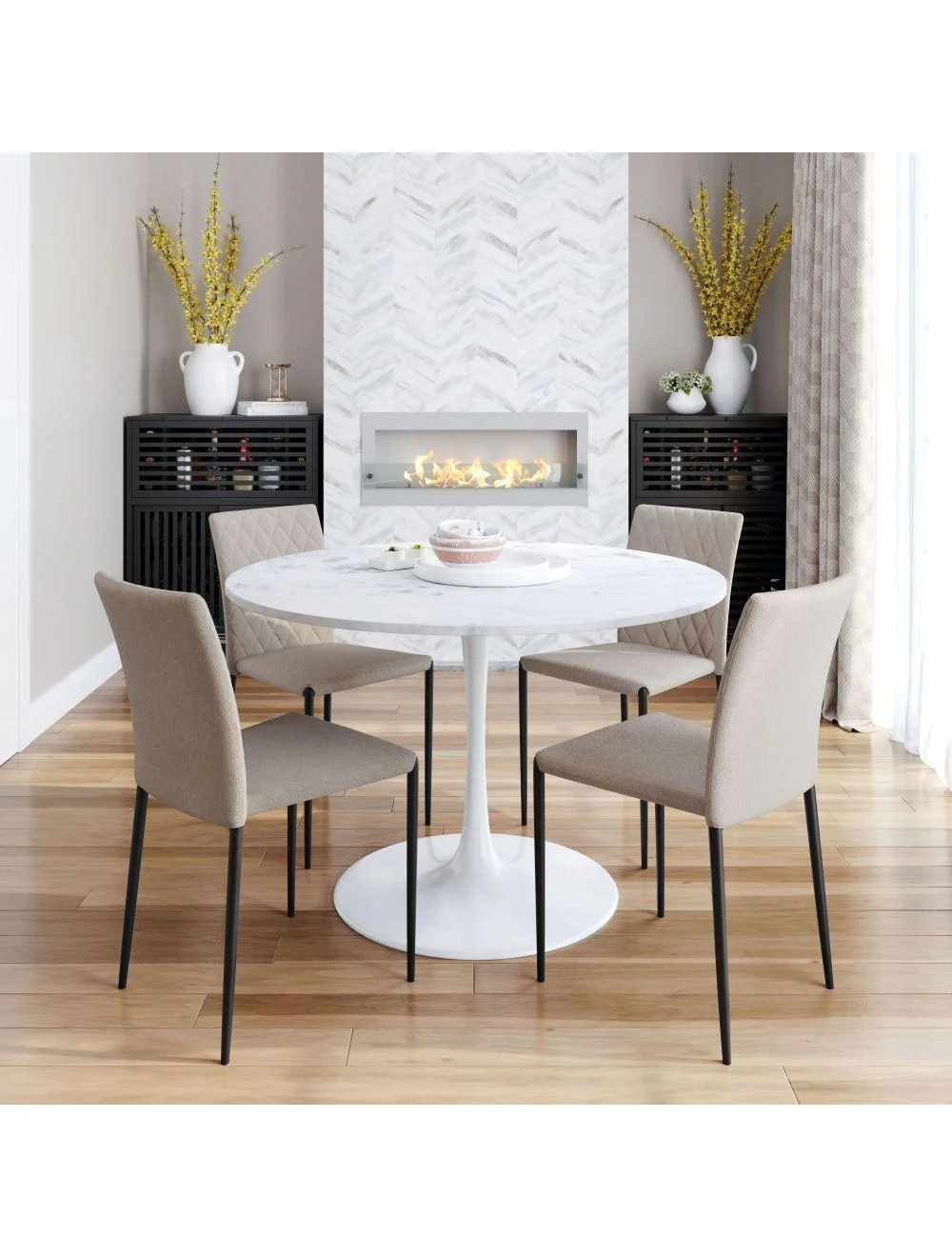 Harve Dining Chair (Set of 2) Beige - Remutear