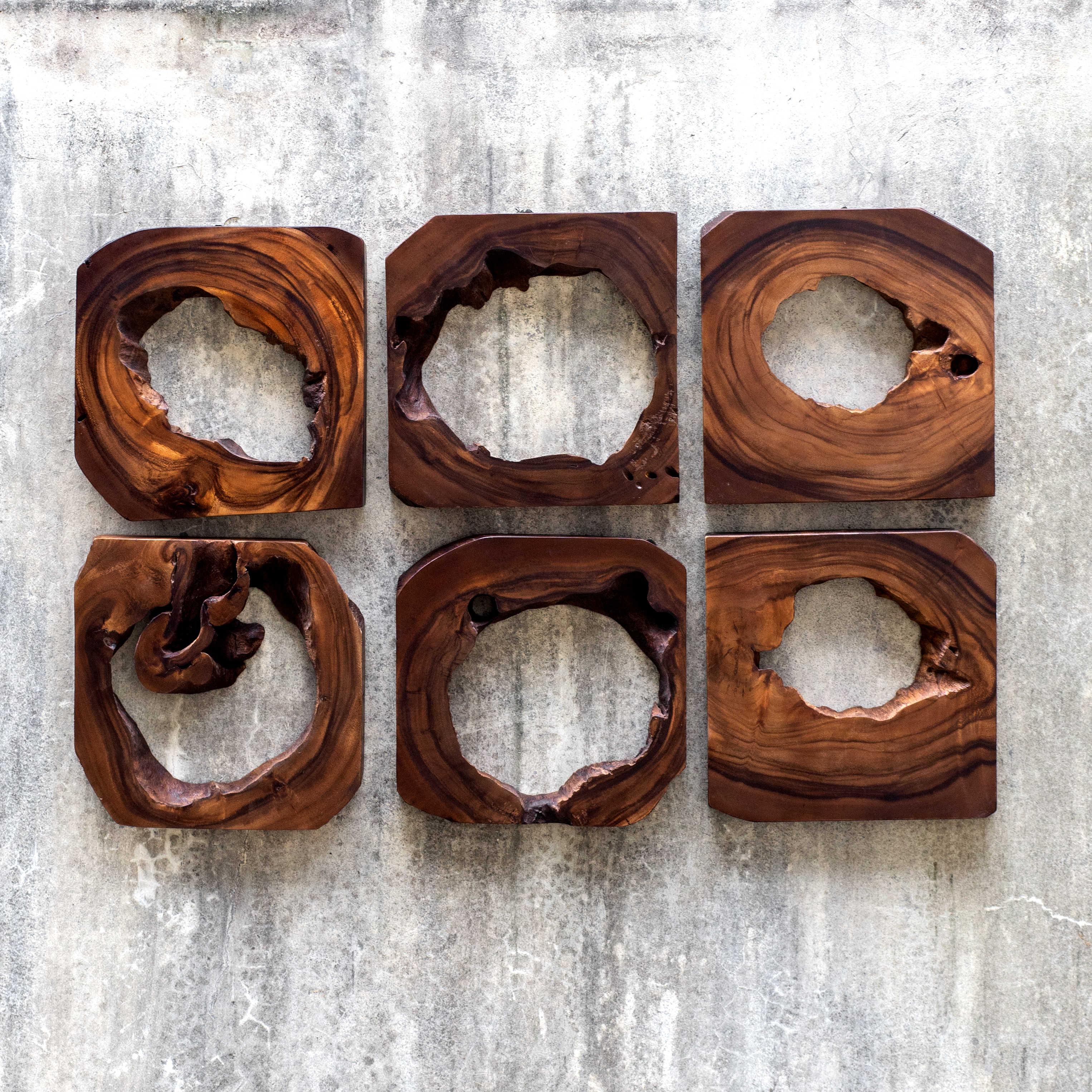 ADLAI WOOD WALL ART SET OF 6 - Remutear