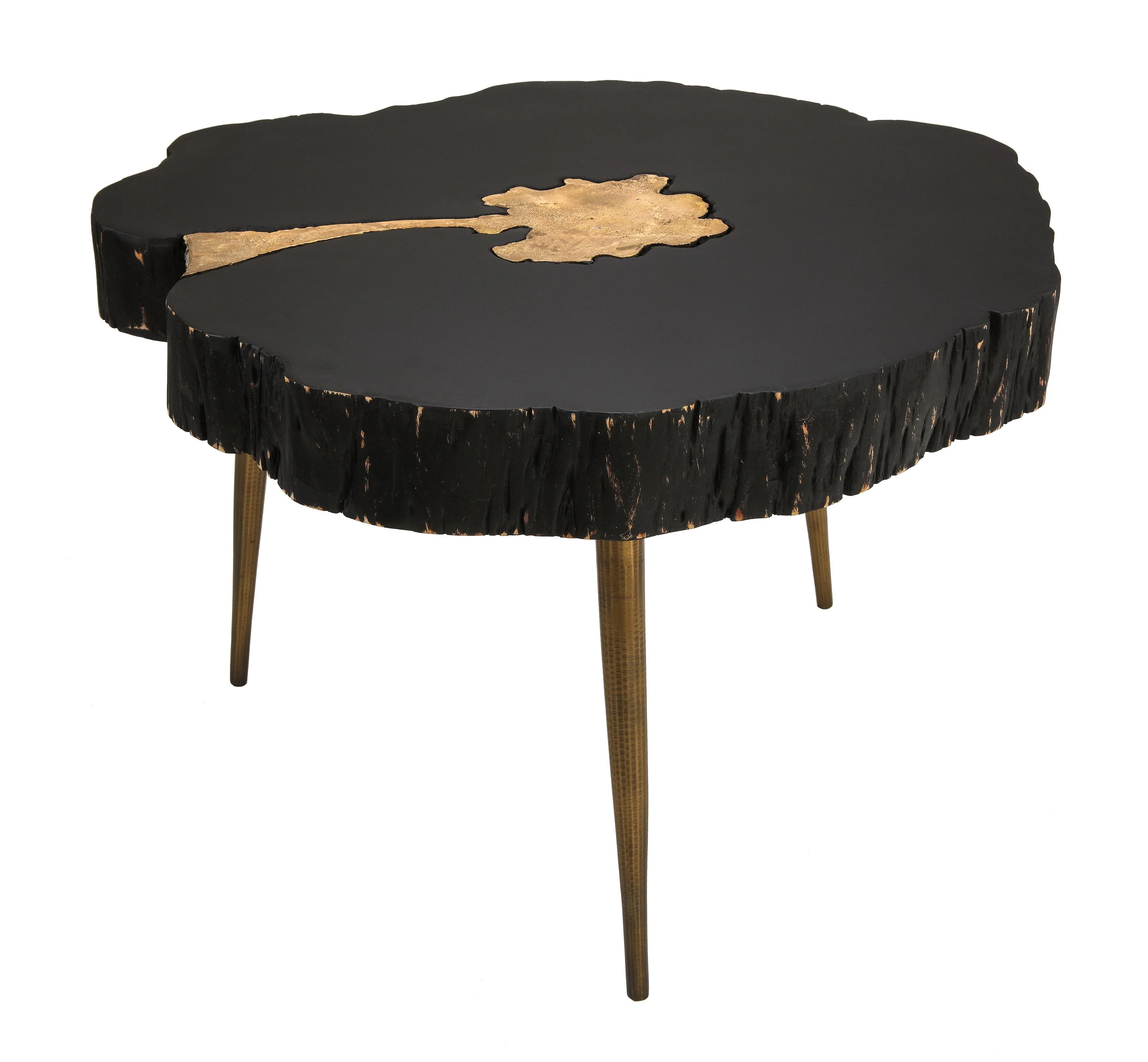 Timber Black and Brass Coffee Table - Remutear