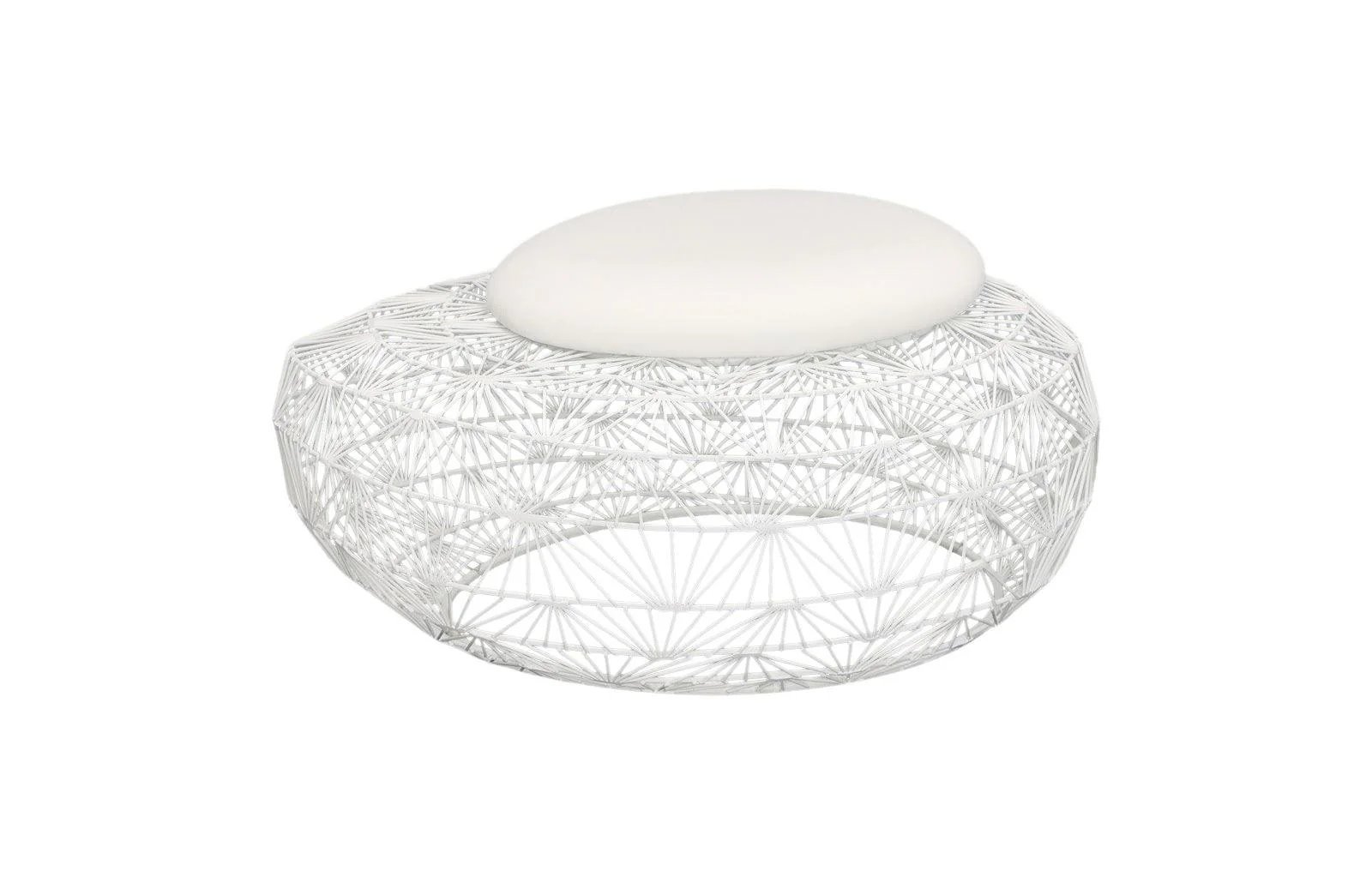 Wire Mesh Stone Stool with Cushion, SM - Remutear