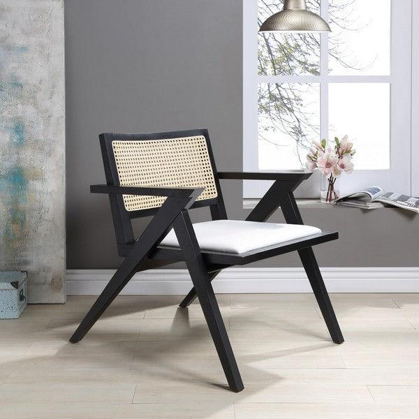 KRYSTINE RATTAN BACK ACCENT CHAIR - Remutear