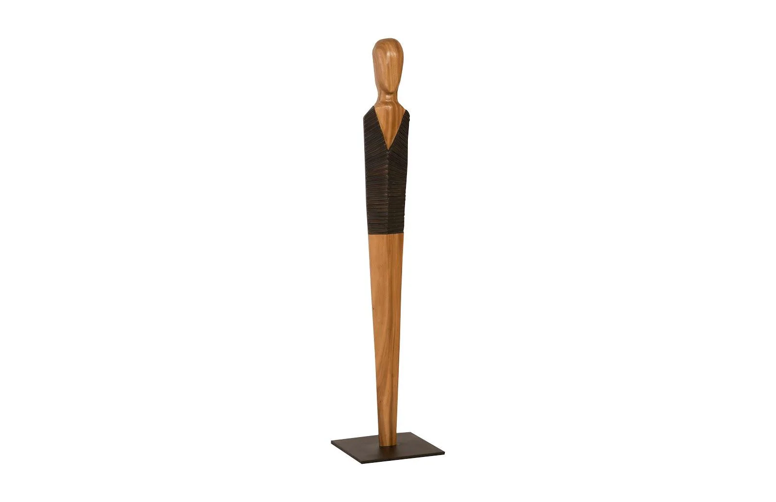 Vested Male Sculpture, Small, Chamcha, Natural, Black, Copper - Remutear