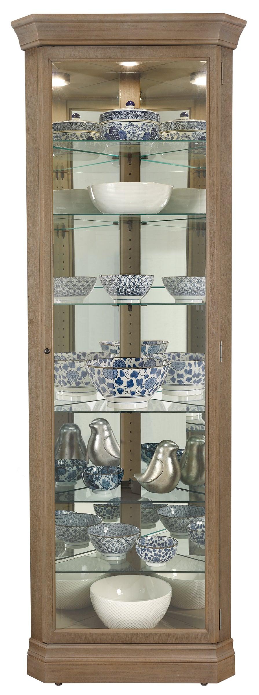 Delia III Corner Curio Cabinet - Remutear