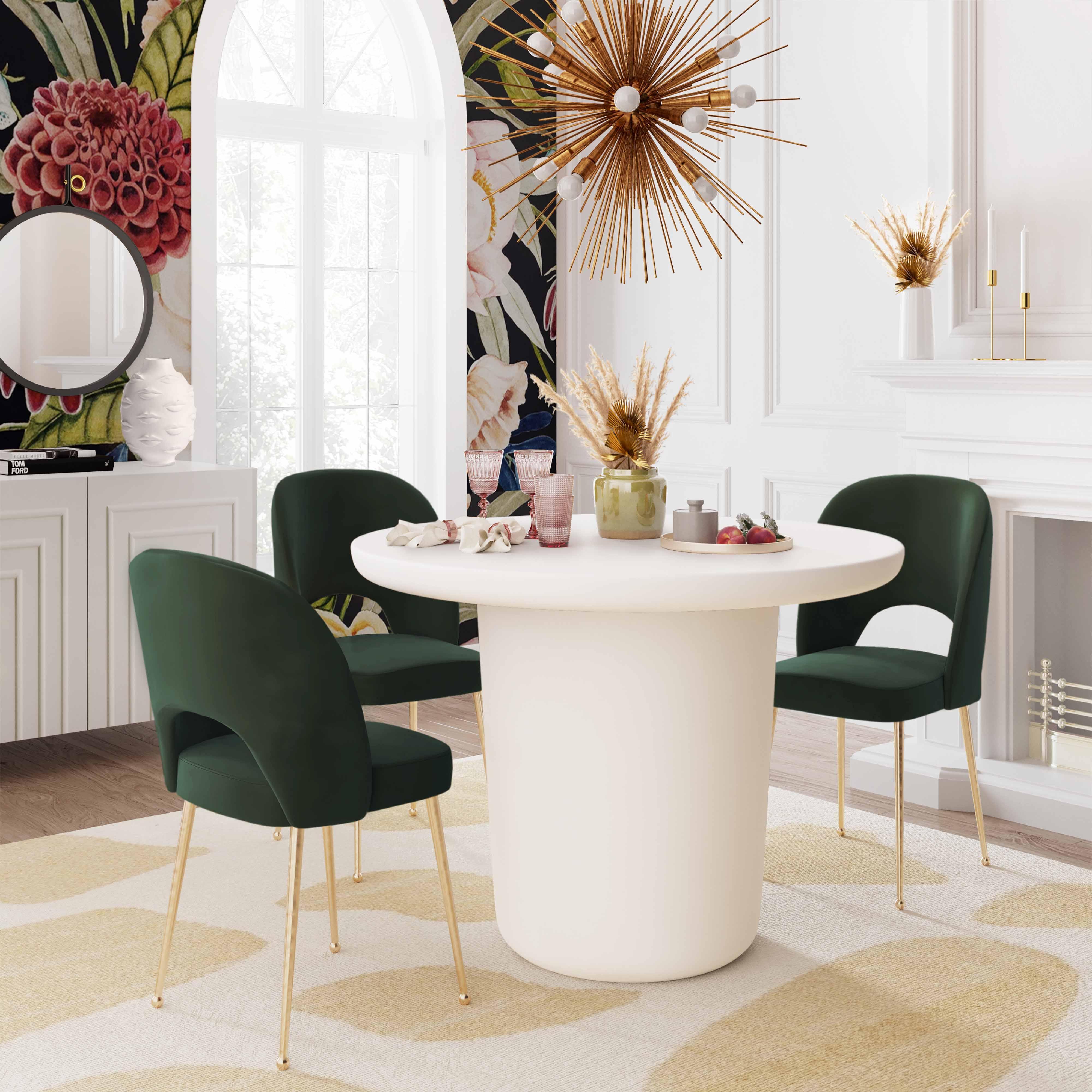 Swell Forest Green Velvet Chair - Remutear
