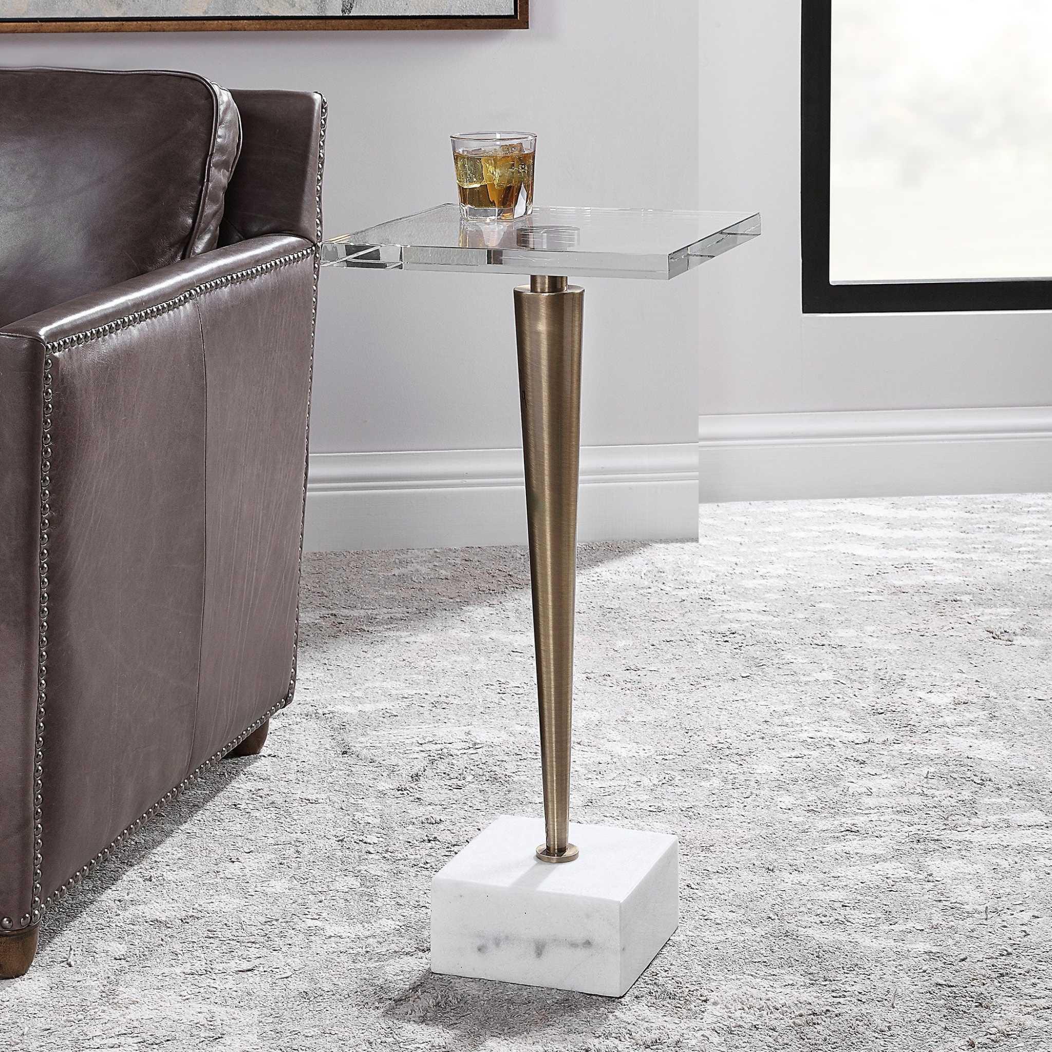 Campeiro Brass Drink Table - Remutear
