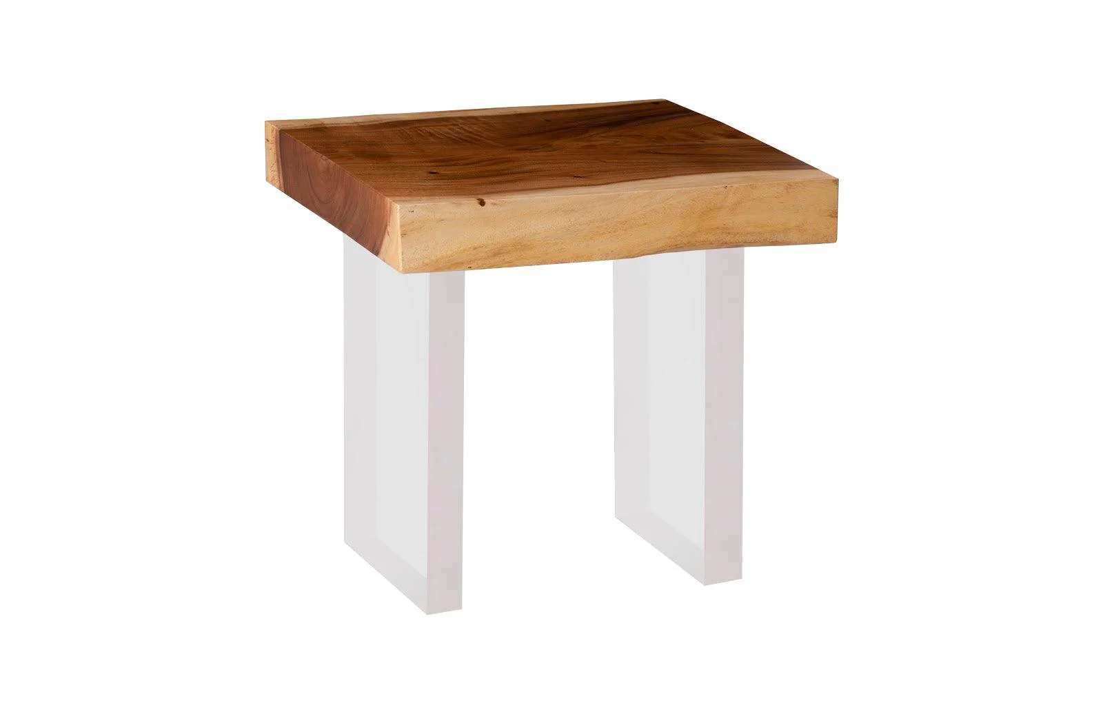 Floating Side Table, Natural, Acrylic Legs - Remutear