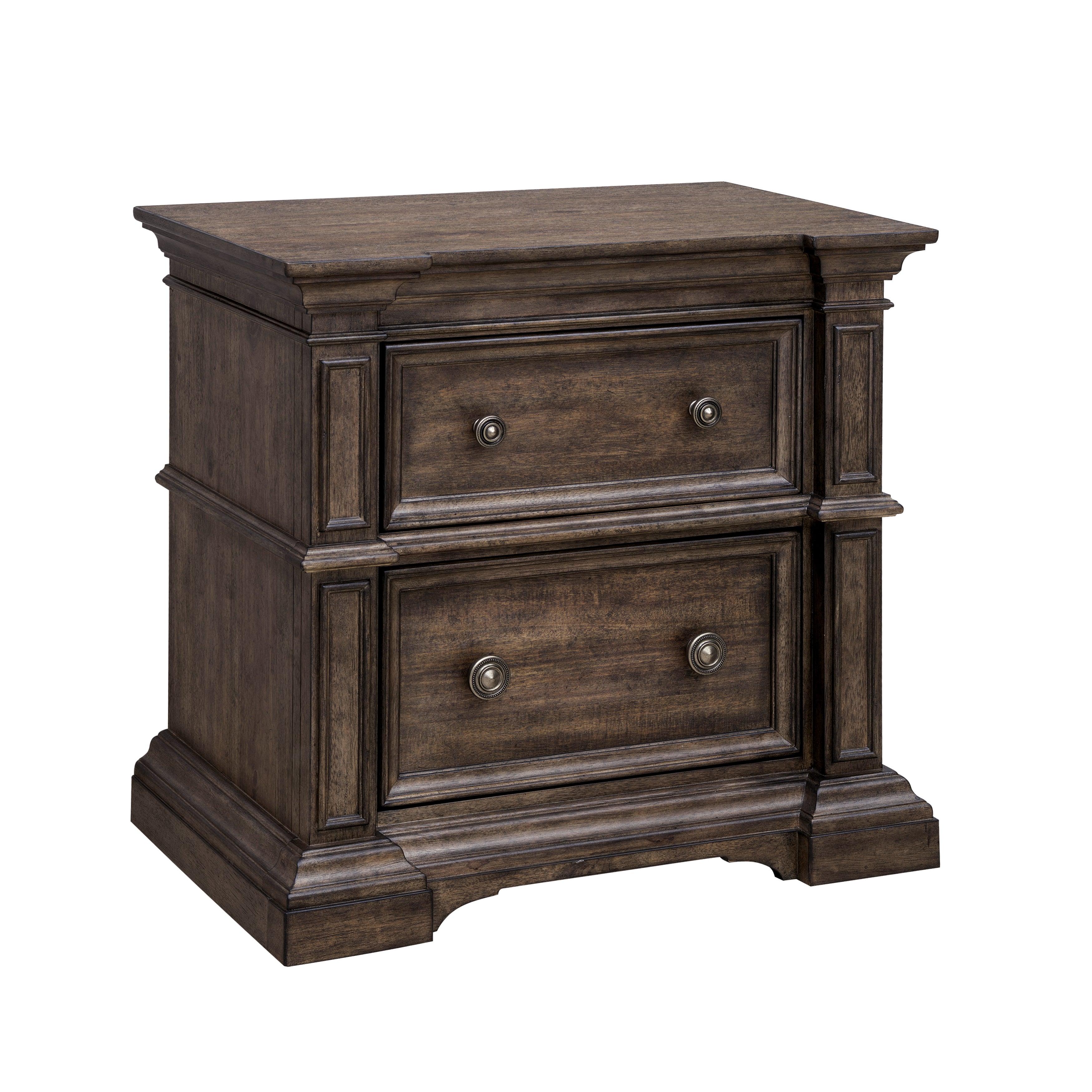 Woodbury Two Drawer Nightstand with USB - Remutear