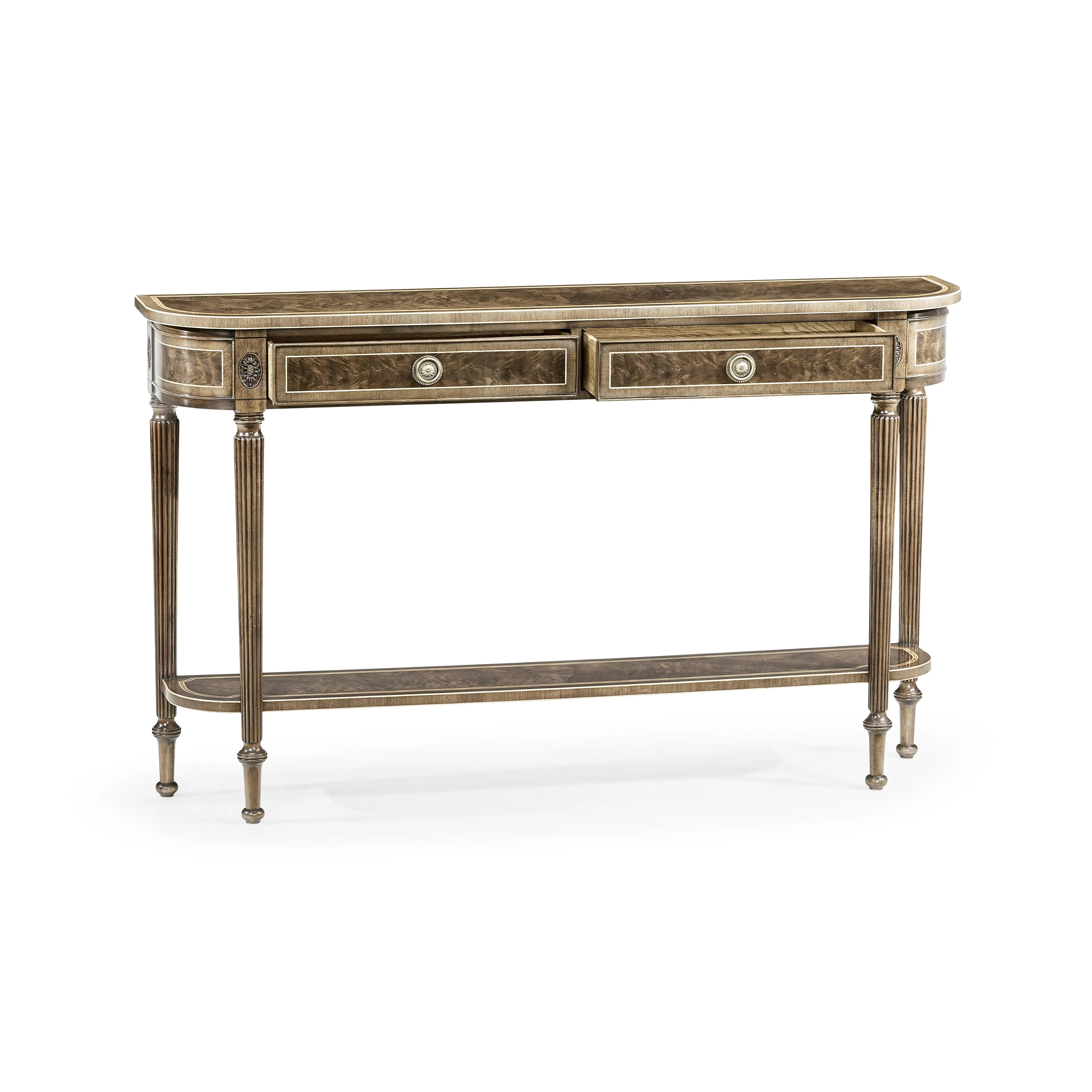 Buckingham Classic Regency Style Bleached Mahogany Console Table - Remutear