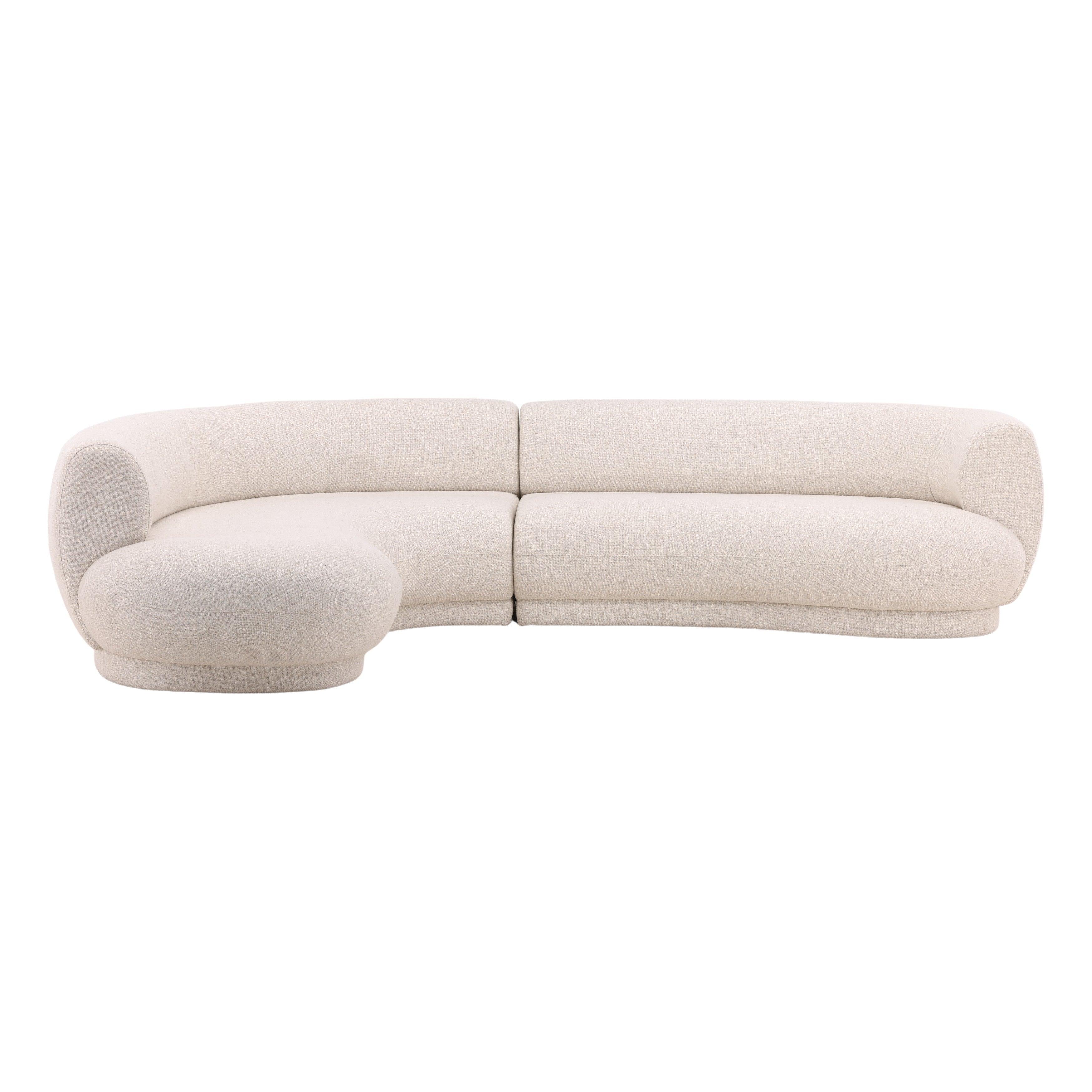 Lakesh Left Chaise Sectional Cream - Remutear