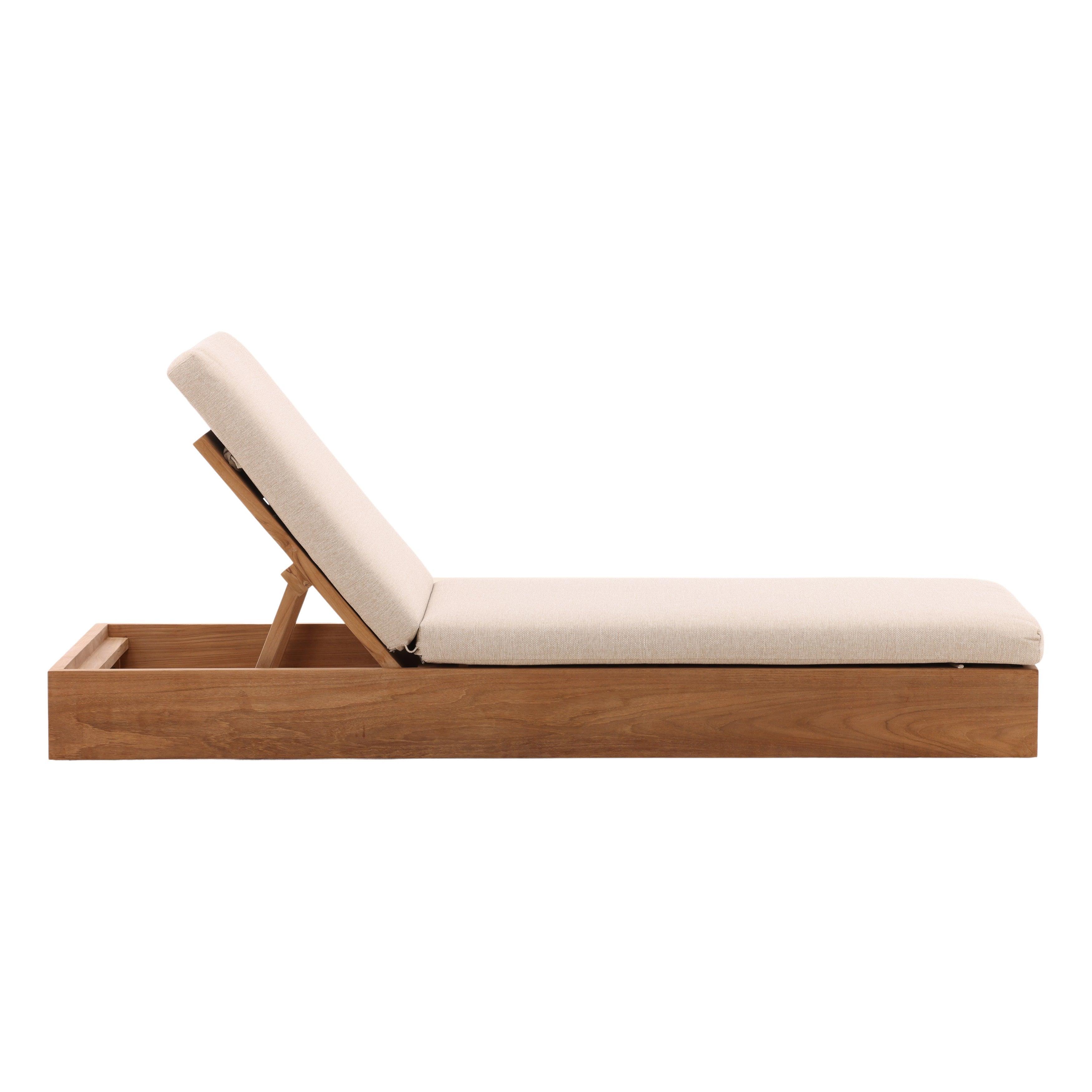 Darleen Outdoor Chaise Sand - Remutear
