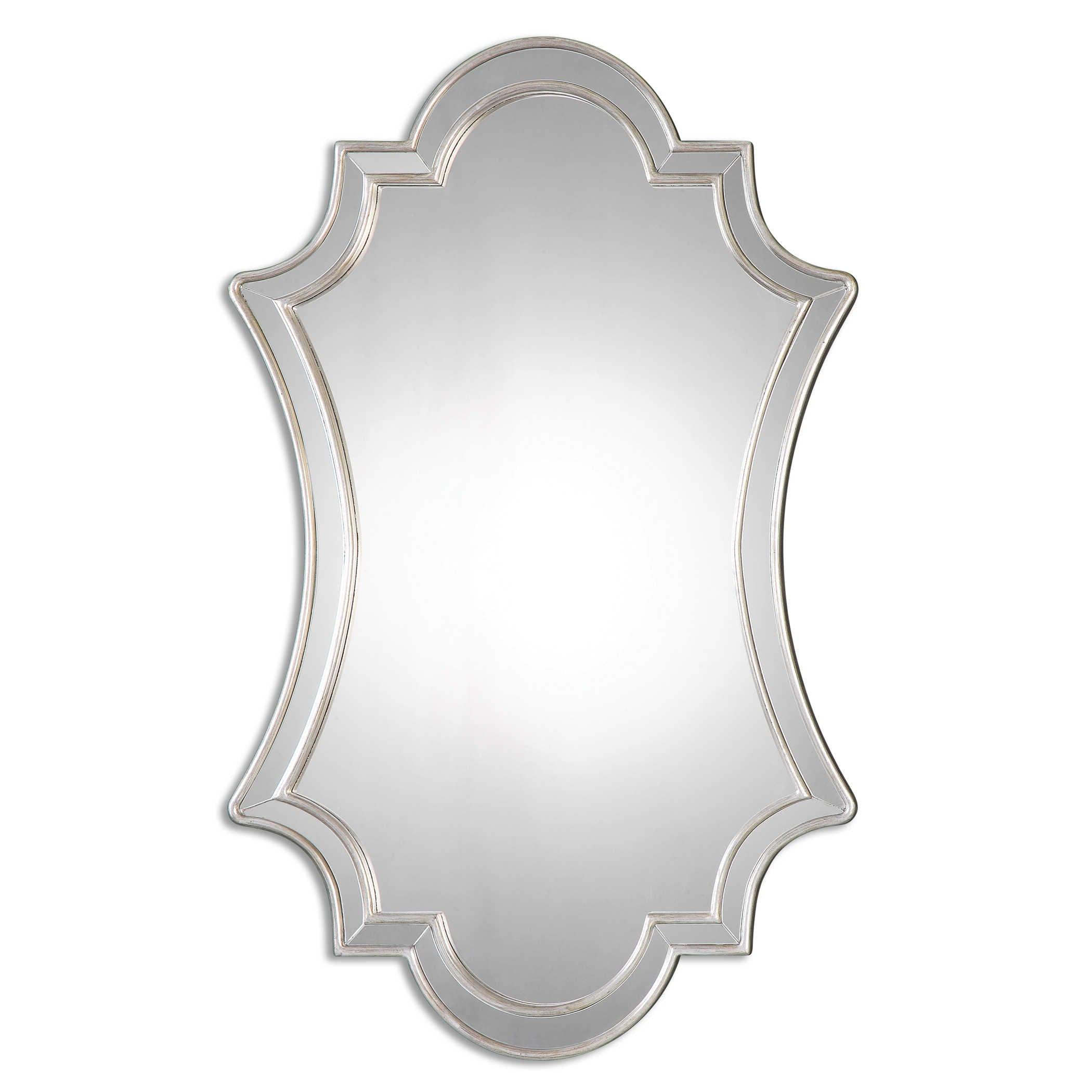 ELARA ANTIQUED SILVER WALL MIRROR - Remutear