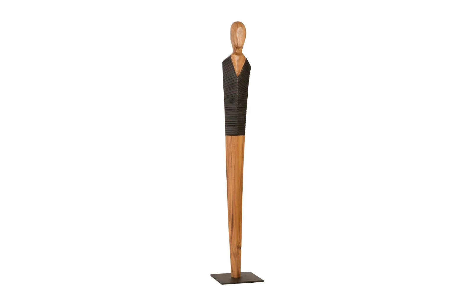 Vested Male Sculpture, Large, Chamcha, Natural, Black, Copper - Remutear