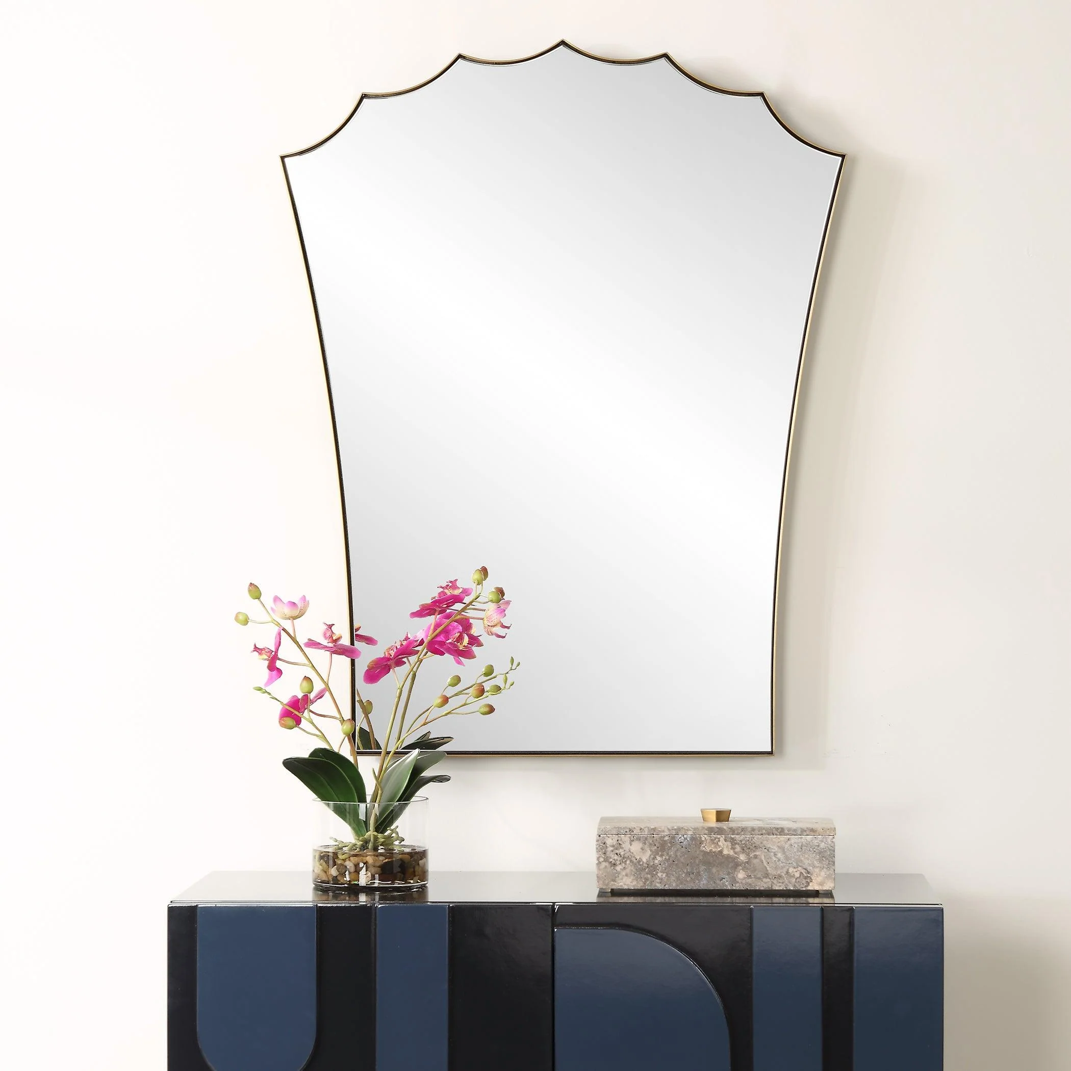 Monarch Scalloped Arched Vanity Mirror - Remutear