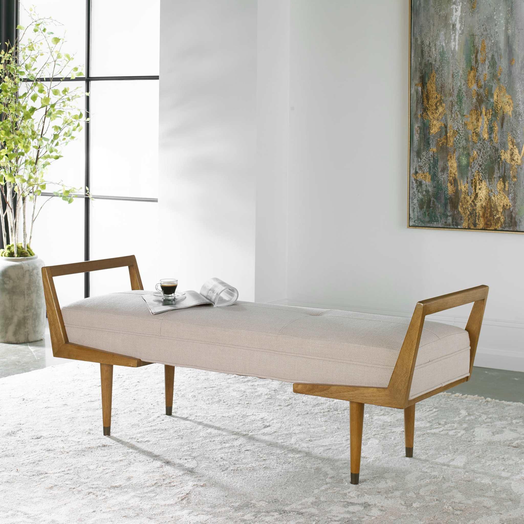 Waylon Modern Ivory Bench - Remutear