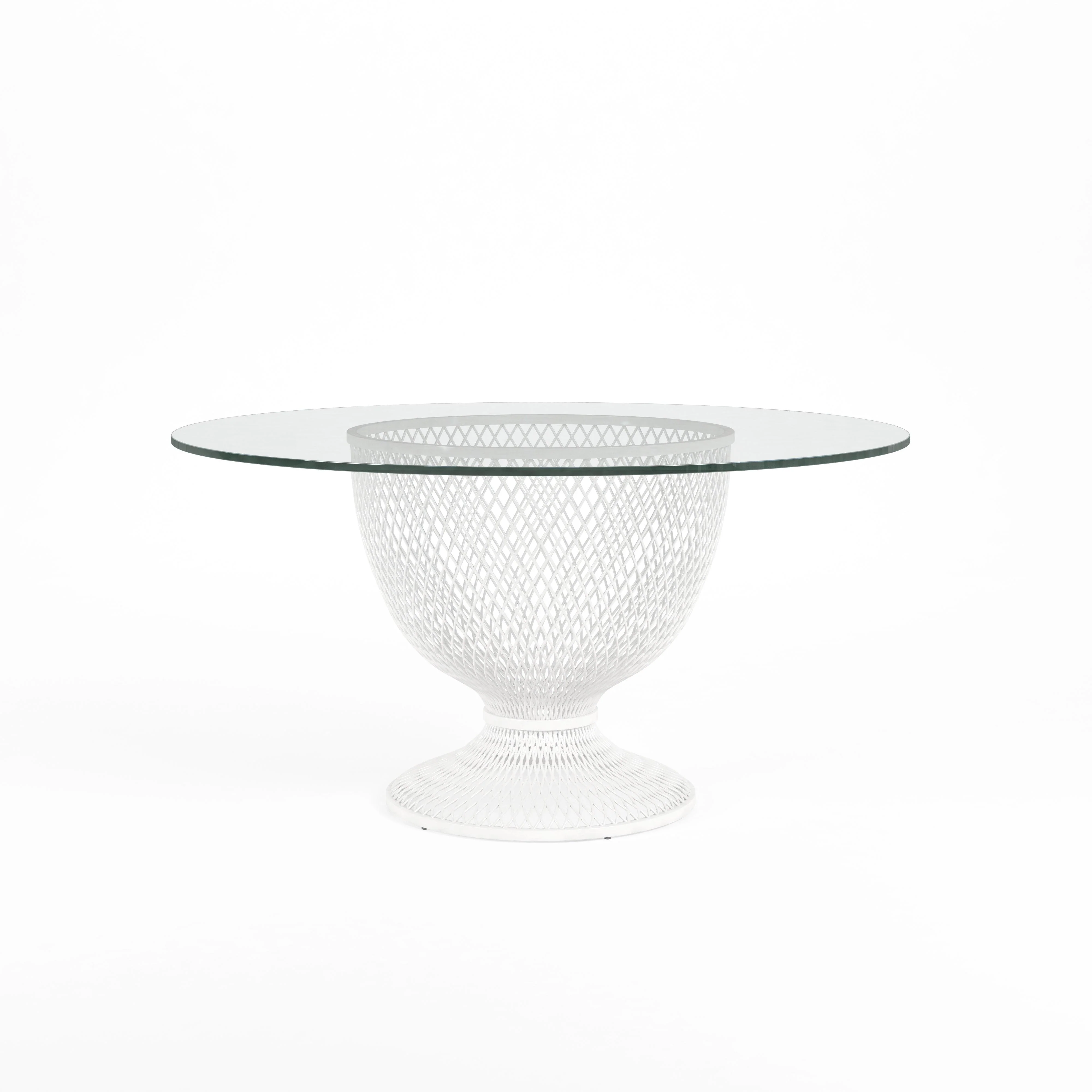 White Fall Streak Foyer Table Base - Remutear