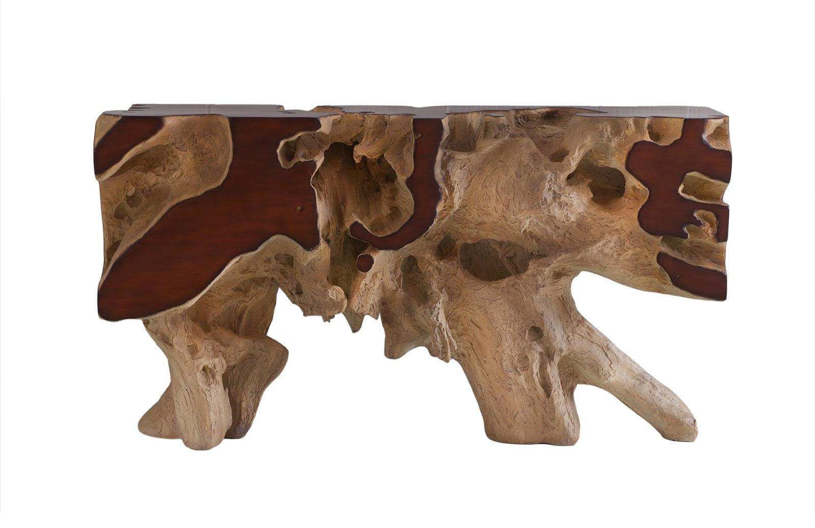 Freeform Console Table, Faux Bois, SM - Remutear