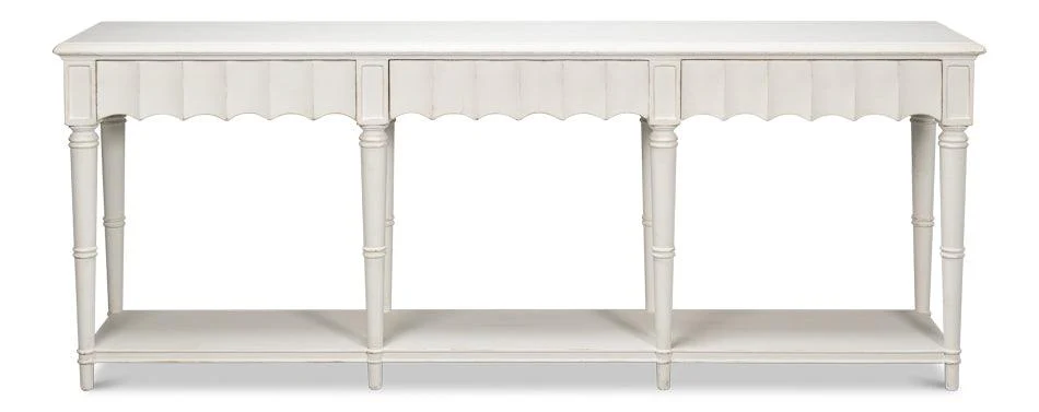 Chantal Console Table Antique White - Remutear
