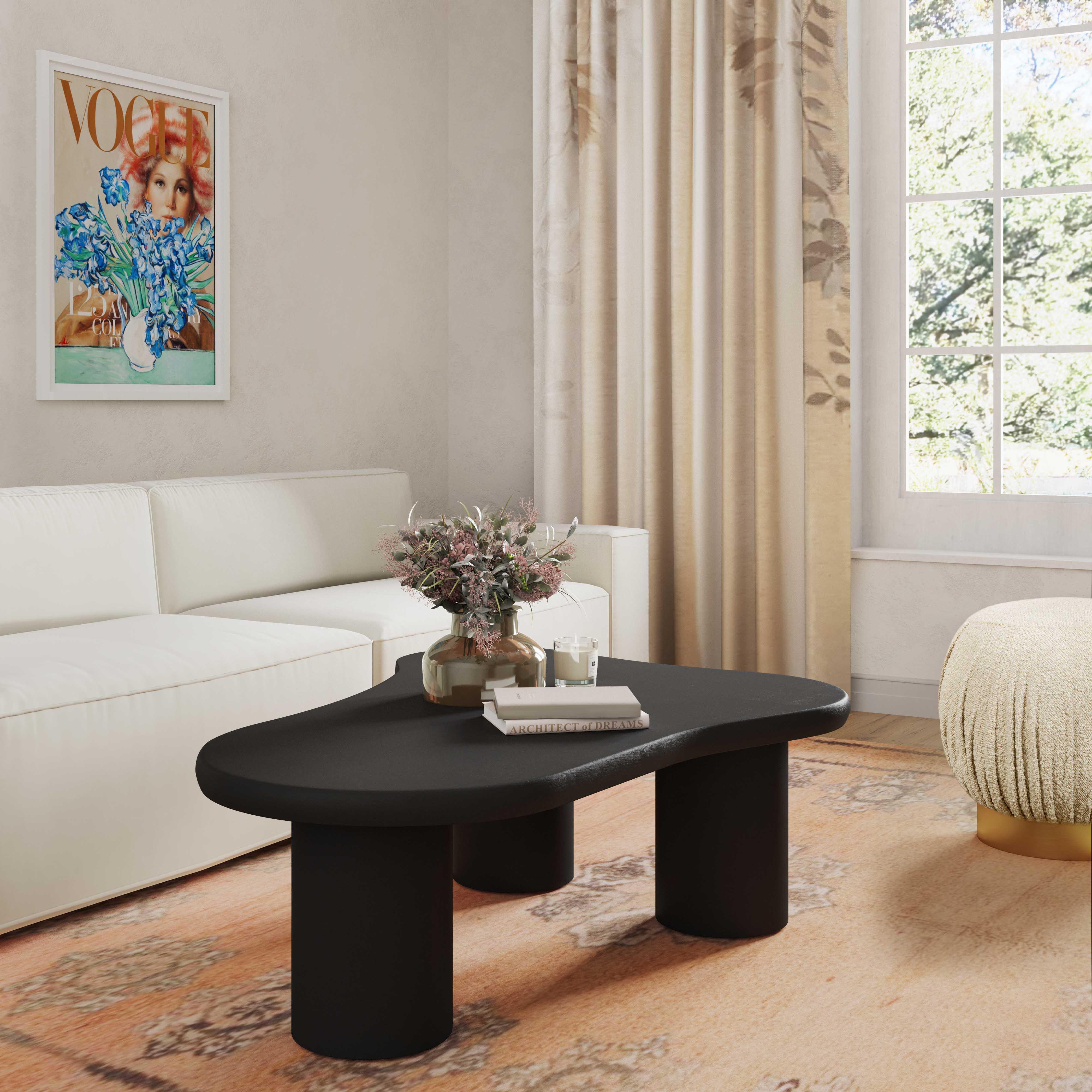 Gotham Onyx Black Coffee Table - Remutear