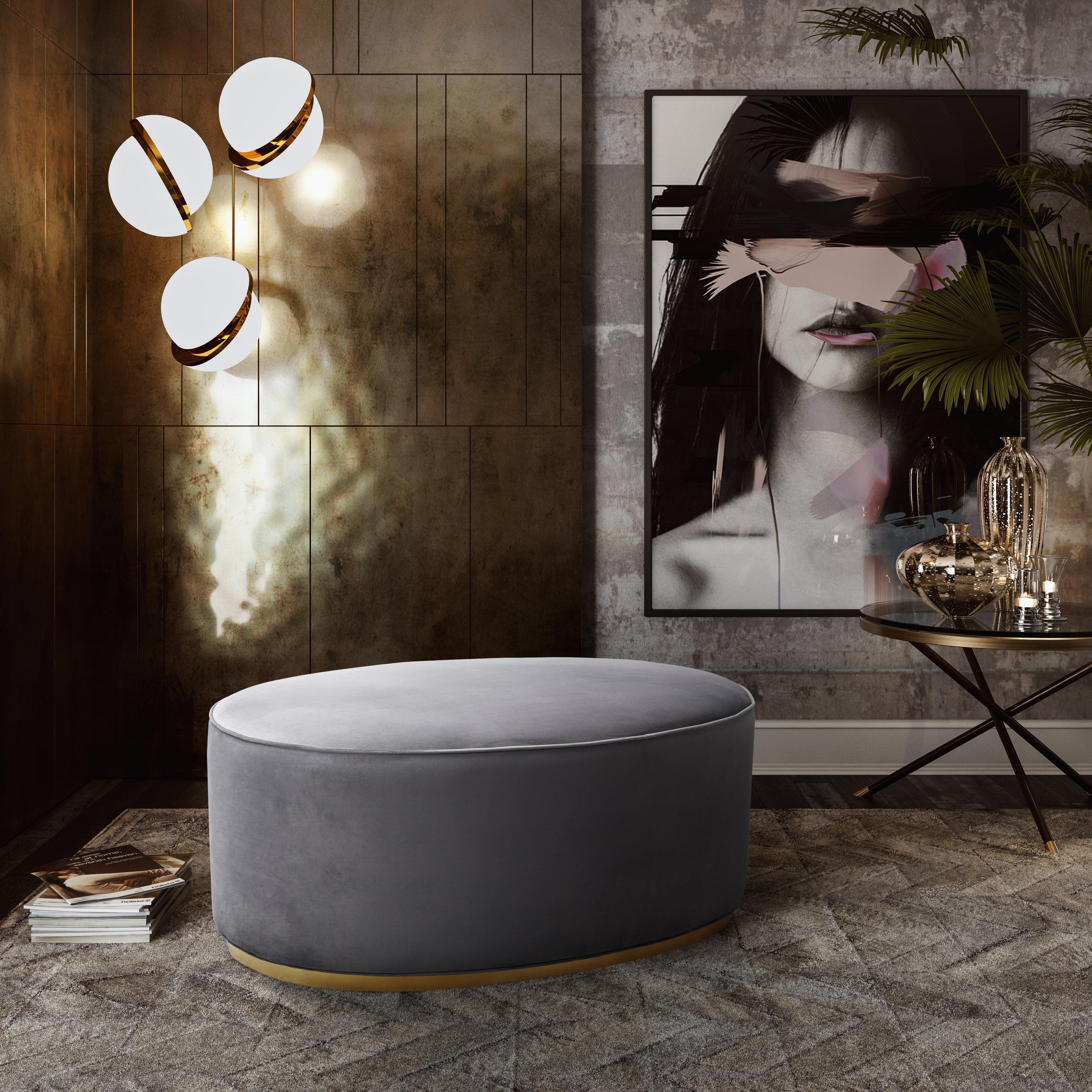Scarlett Grey Ottoman - Remutear