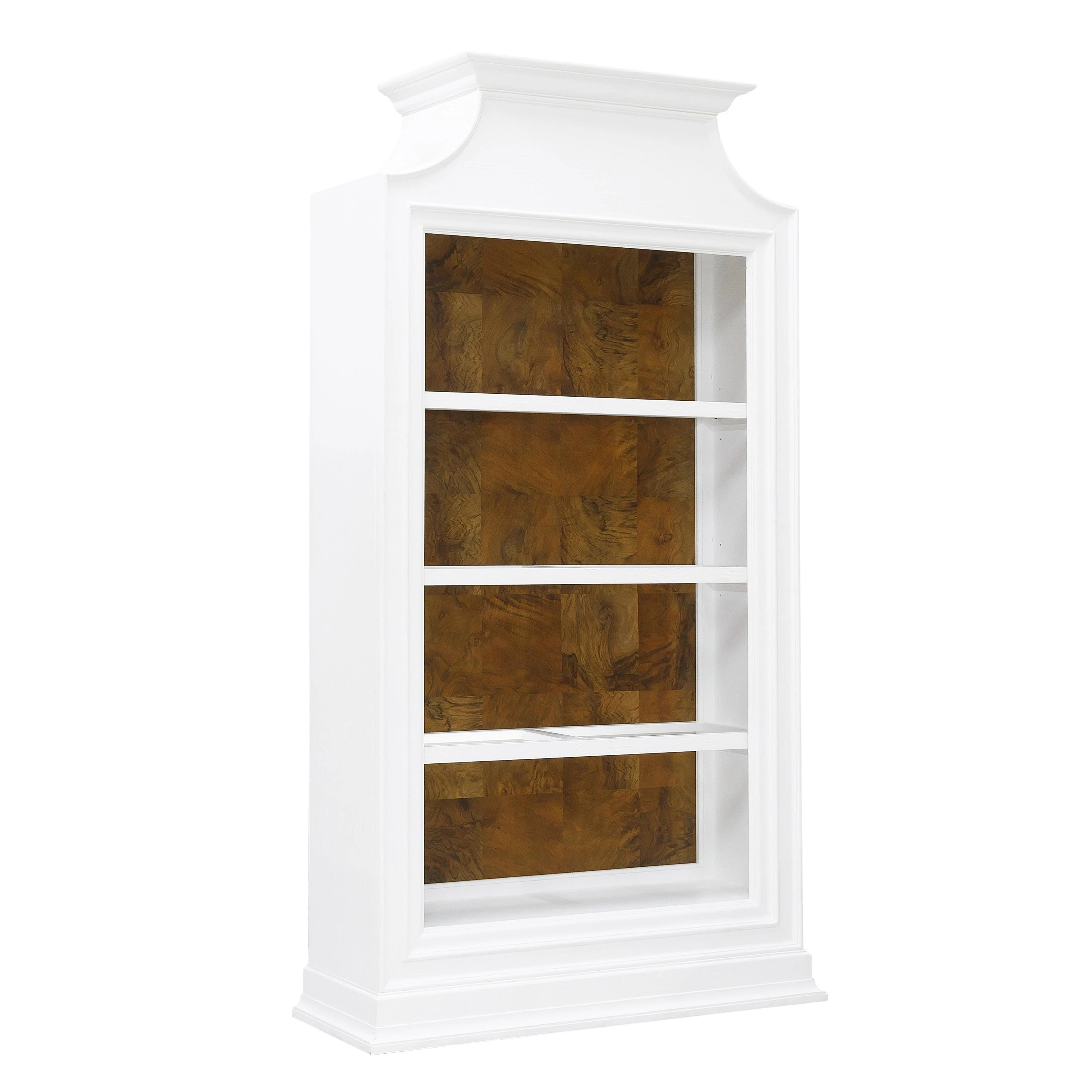 Open Storage 3 Shelf Bookcase with Natural Wood Back Panel - Remutear