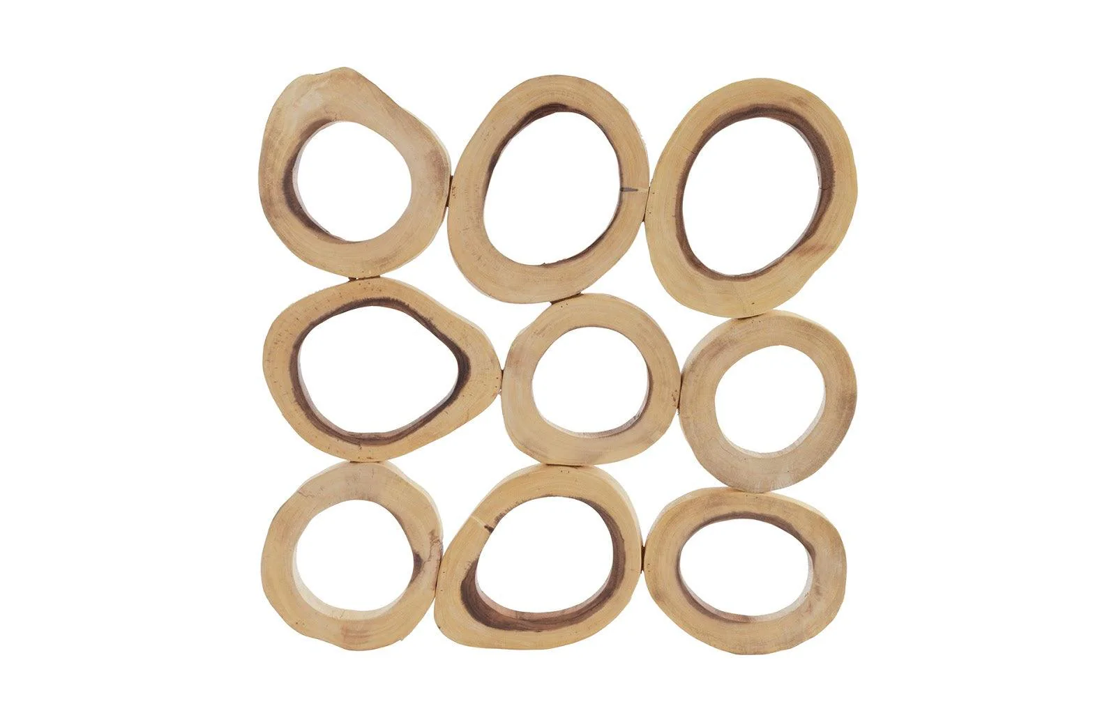 Chuleta Rings Wall Art, Chamcha Wood, Square, SM - Remutear