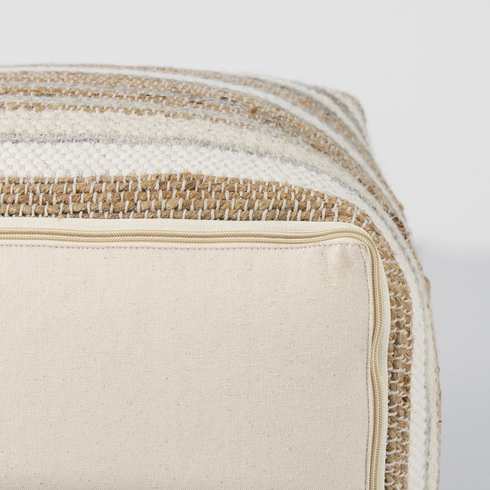 Aahana Hemp and Cotton Pouf - Remutear