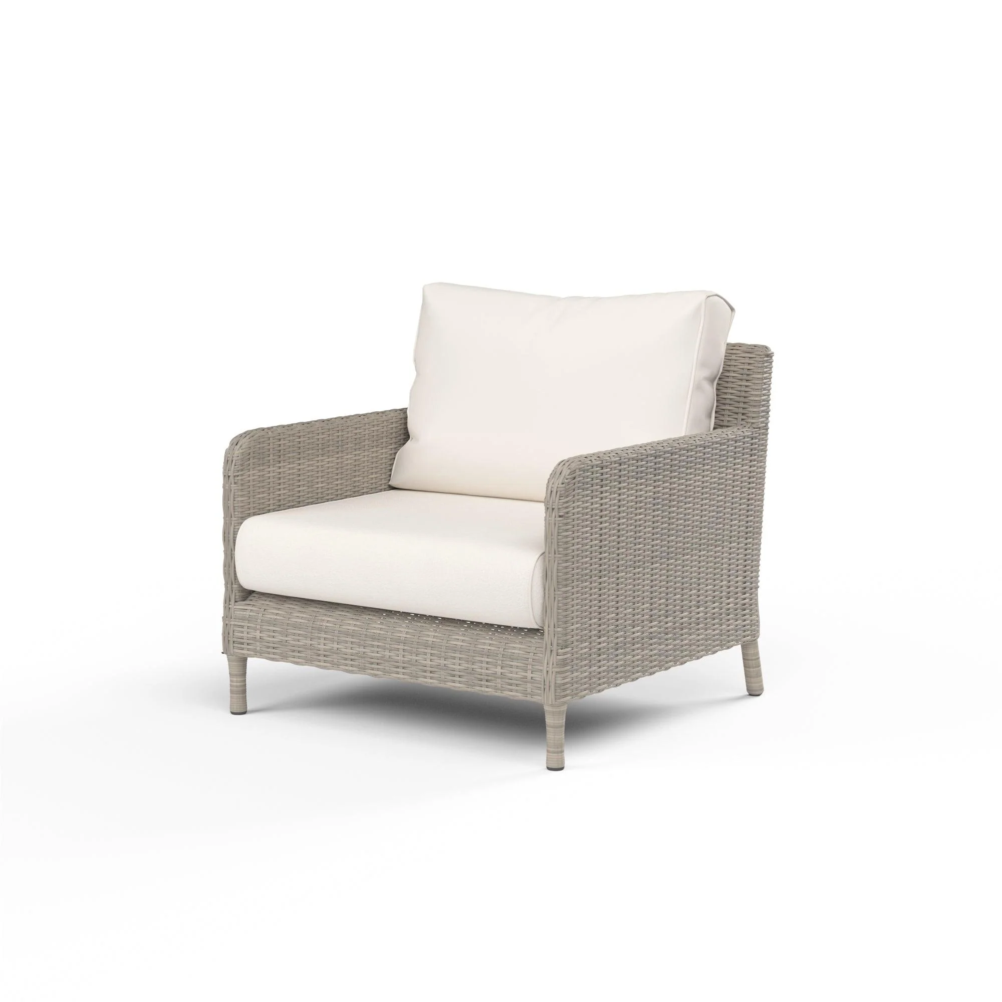 Manhattan Club Chair in Linen Canvas w/ Self Welt - Remutear