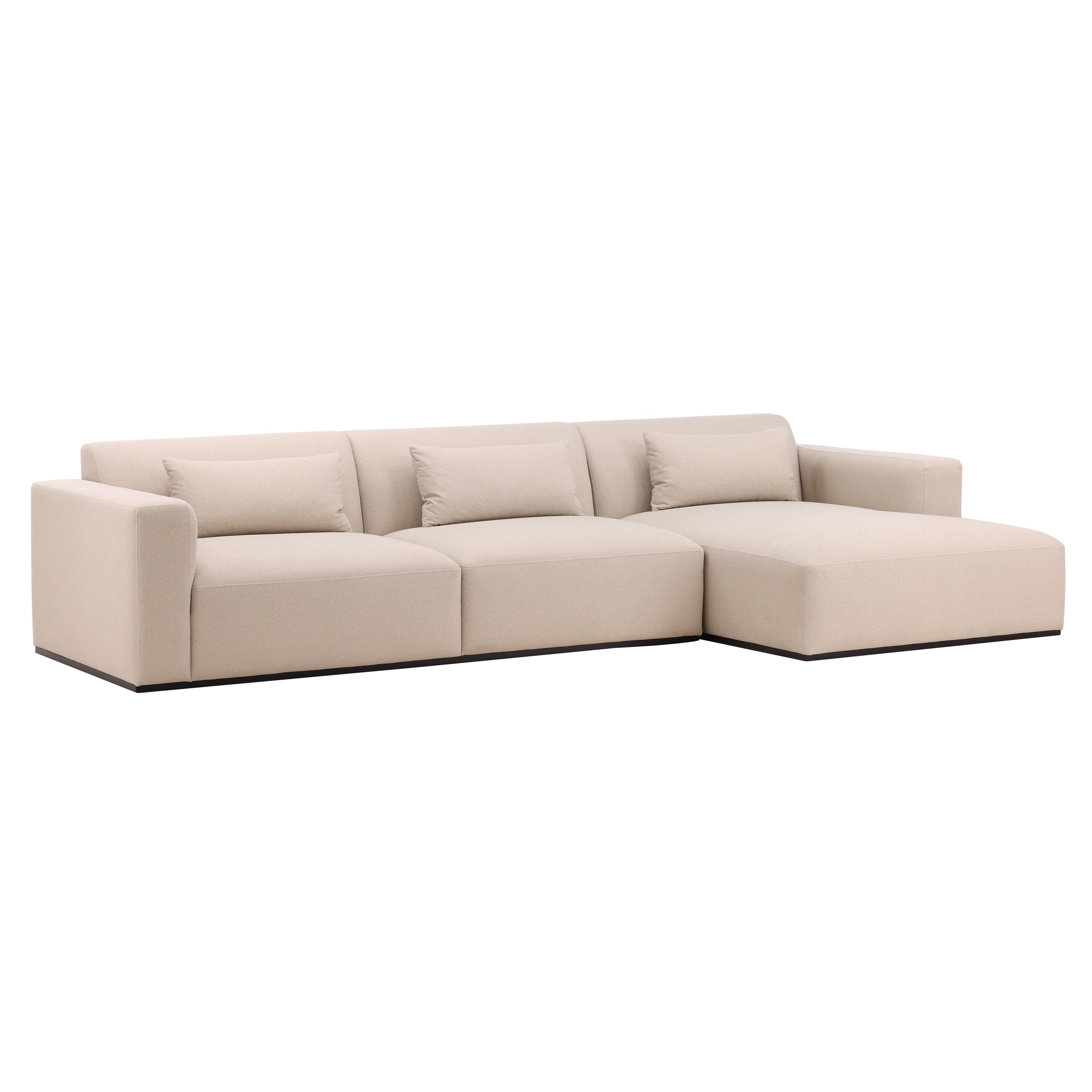 Brooklyne Right Chaise Sectional Cream - Remutear