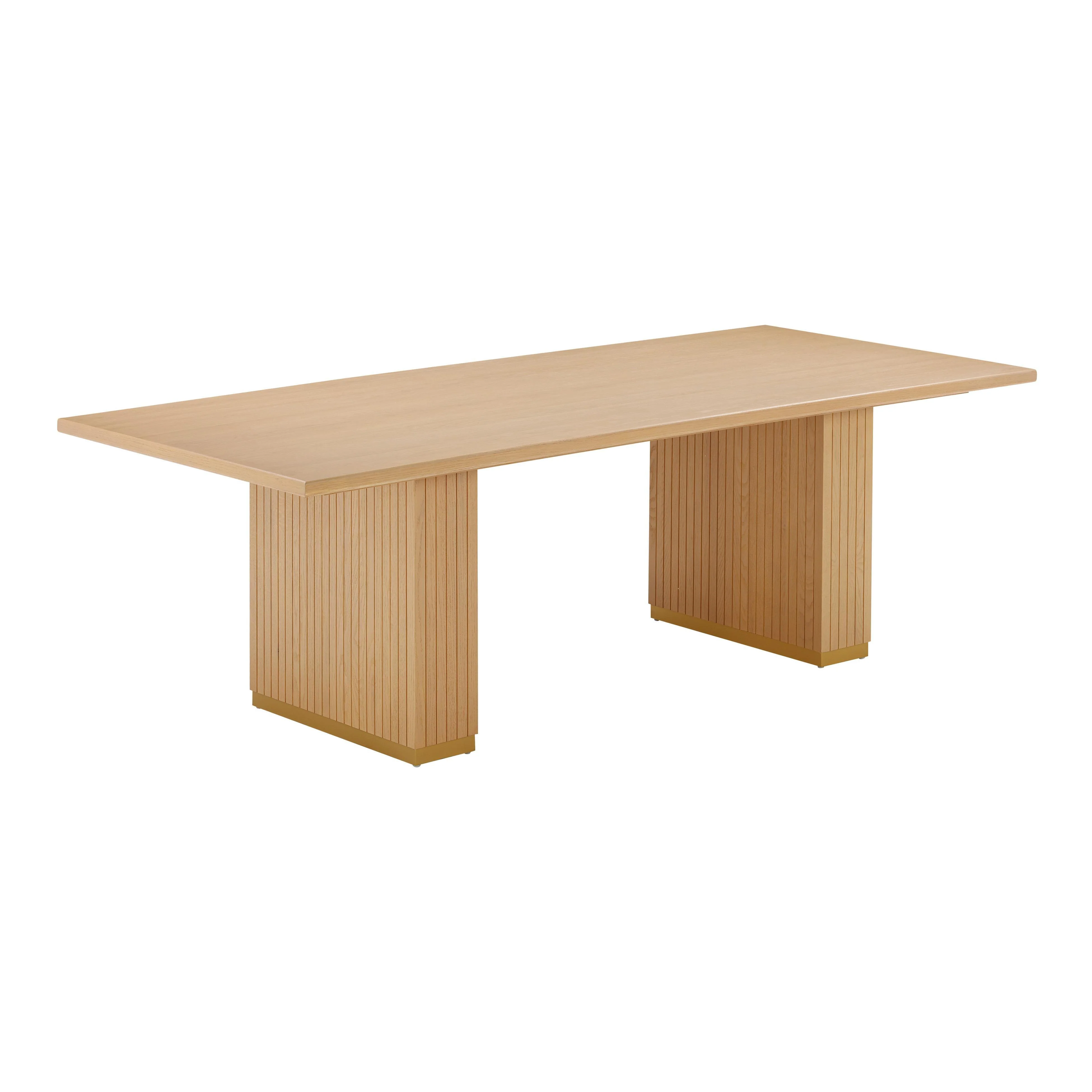 Chelsea Natural Oak Wood Rectangular Dining Table - Remutear