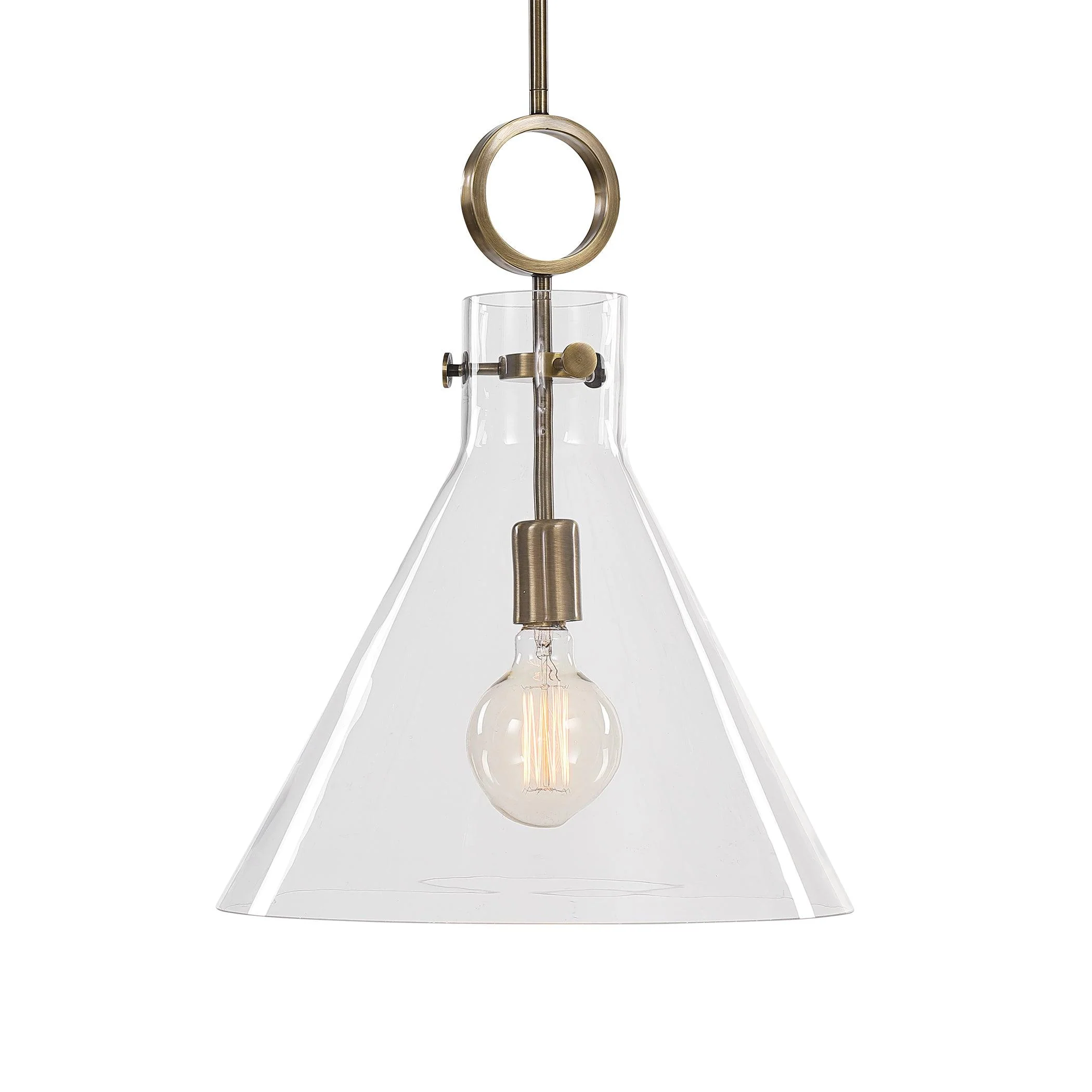 IMBUTO FUNNEL GLASS 1 LIGHT PENDANT - Remutear