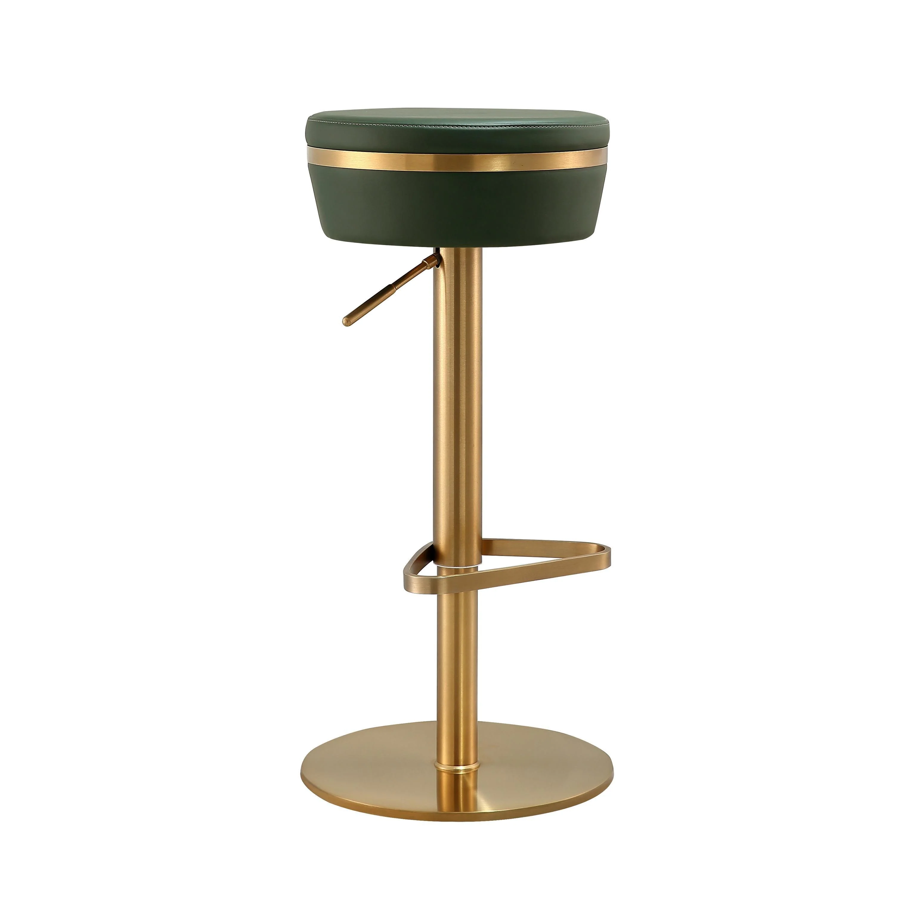 Astro Malachite Green and Gold Adjustable Stool - Remutear