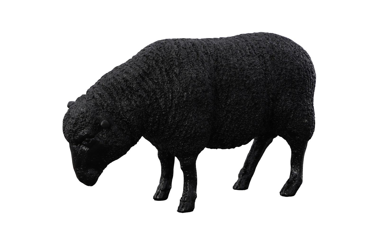Sheep Sculpture, Gel Coat Black - Remutear